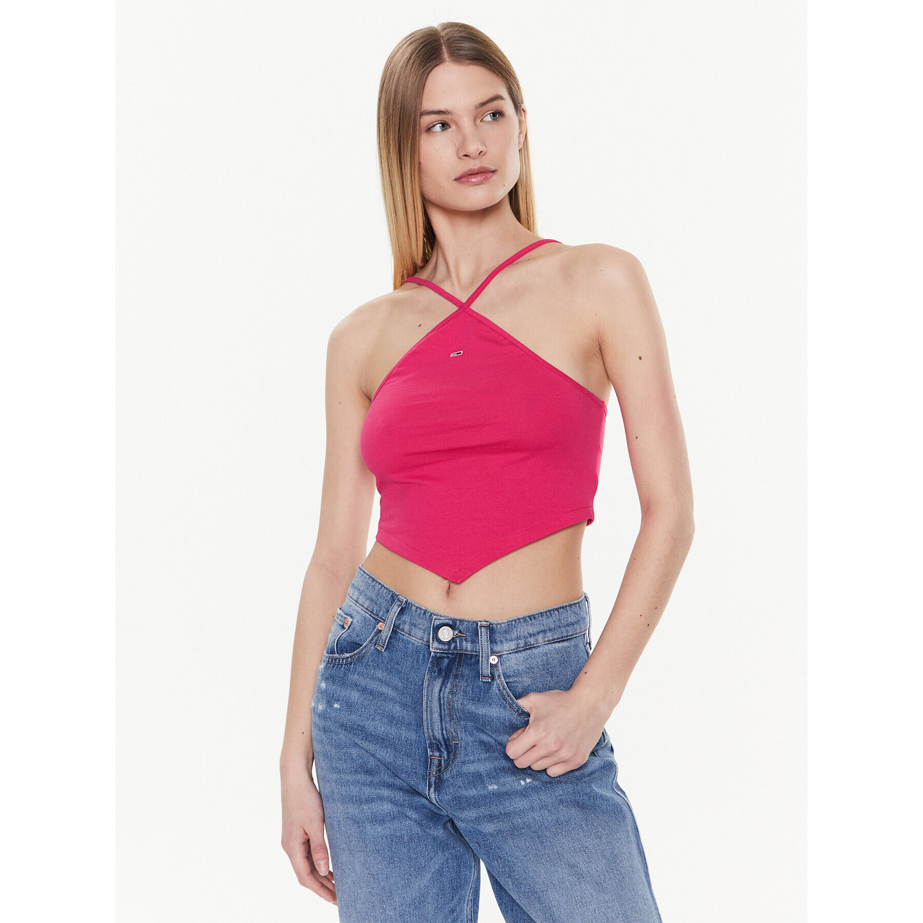 Tommy Jeans Top Party DW0DW14888 Roz Regular Fit - Pled.ro