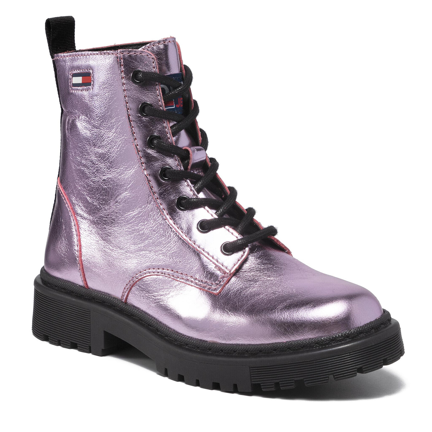 Tommy Jeans Trappers Branded Tape Metallic Boot EN0EN01574 Roz - Pled.ro