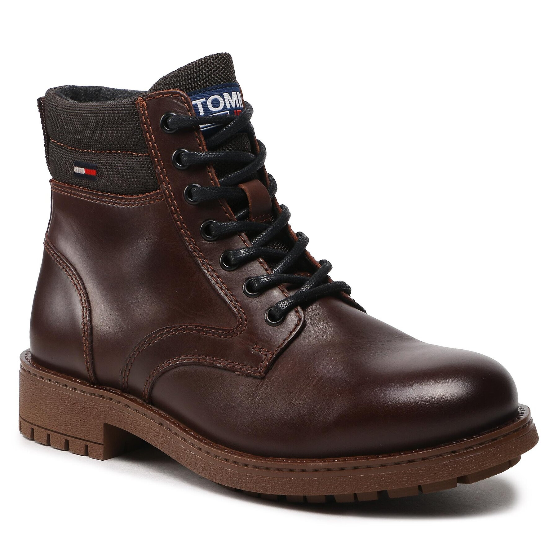 Tommy Jeans Trappers Classic Short Lace Up Boot EM0EM01057 Maro - Pled.ro