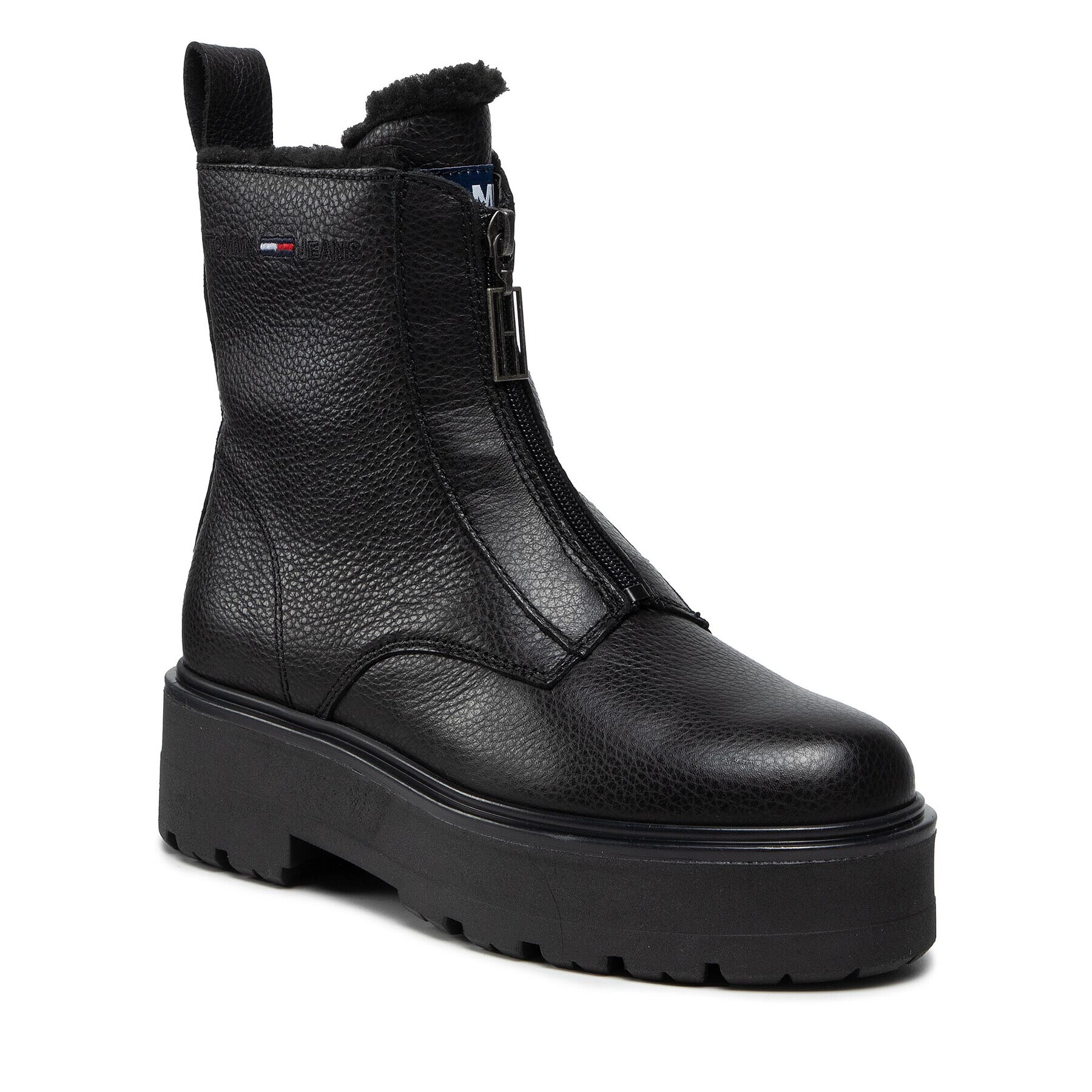 Tommy Jeans Trappers Warmlined Zipper Boot EN0EN01611 Negru - Pled.ro