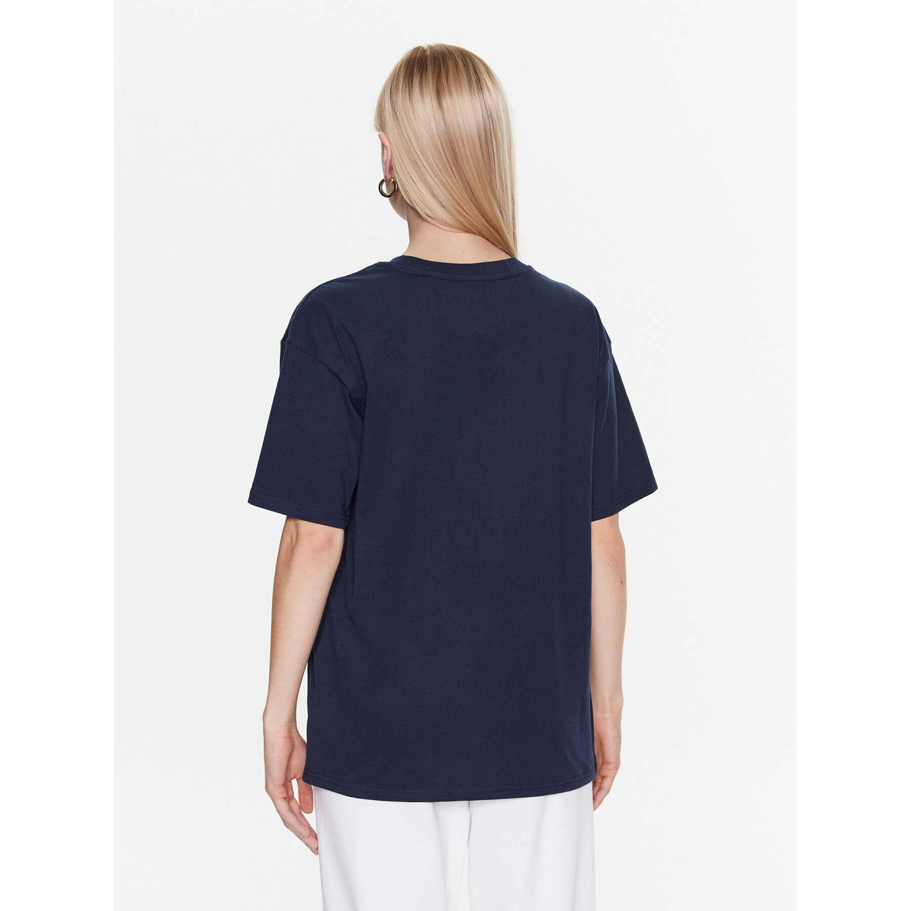 Tommy Jeans Tricou Archive DW0DW15459 Bleumarin Oversize - Pled.ro