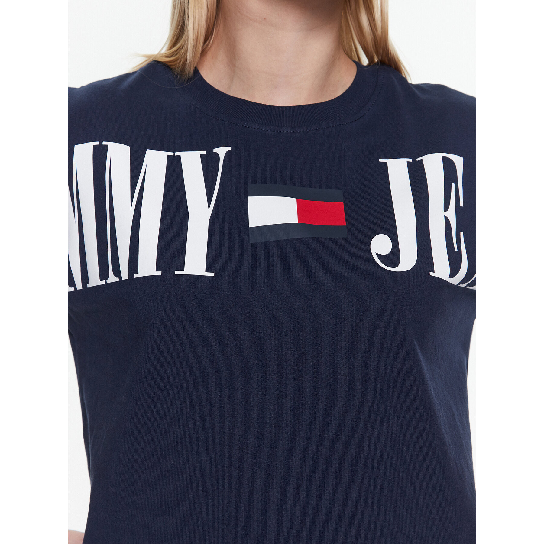 Tommy Jeans Tricou Archive DW0DW15459 Bleumarin Oversize - Pled.ro