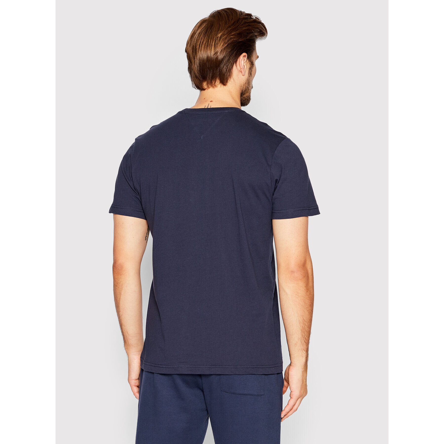 Tommy Jeans Tricou Corp Logo DM0DM15379 Bleumarin Regular Fit - Pled.ro