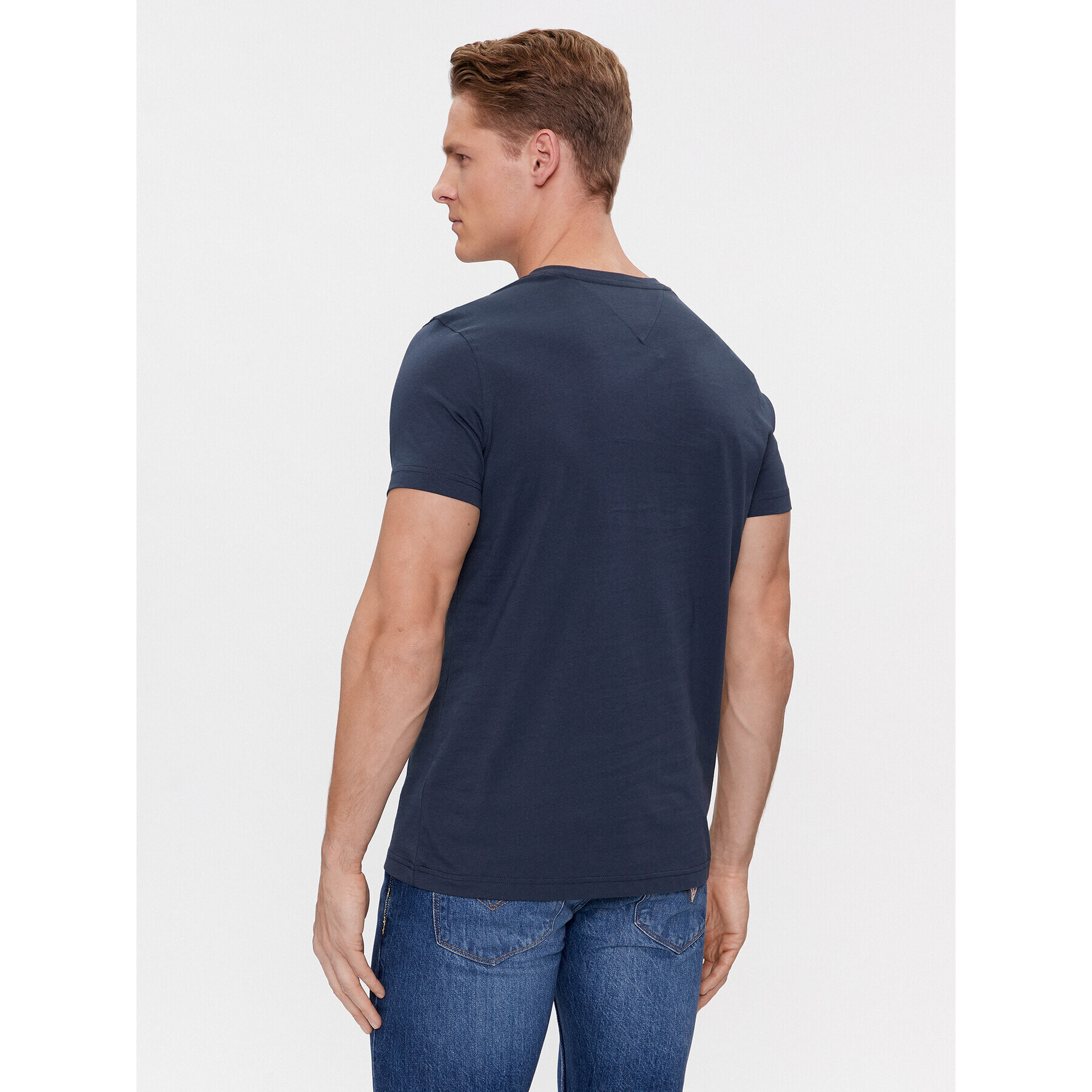 Tommy Jeans Tricou DM0DM04410 Bleumarin Regular Fit - Pled.ro