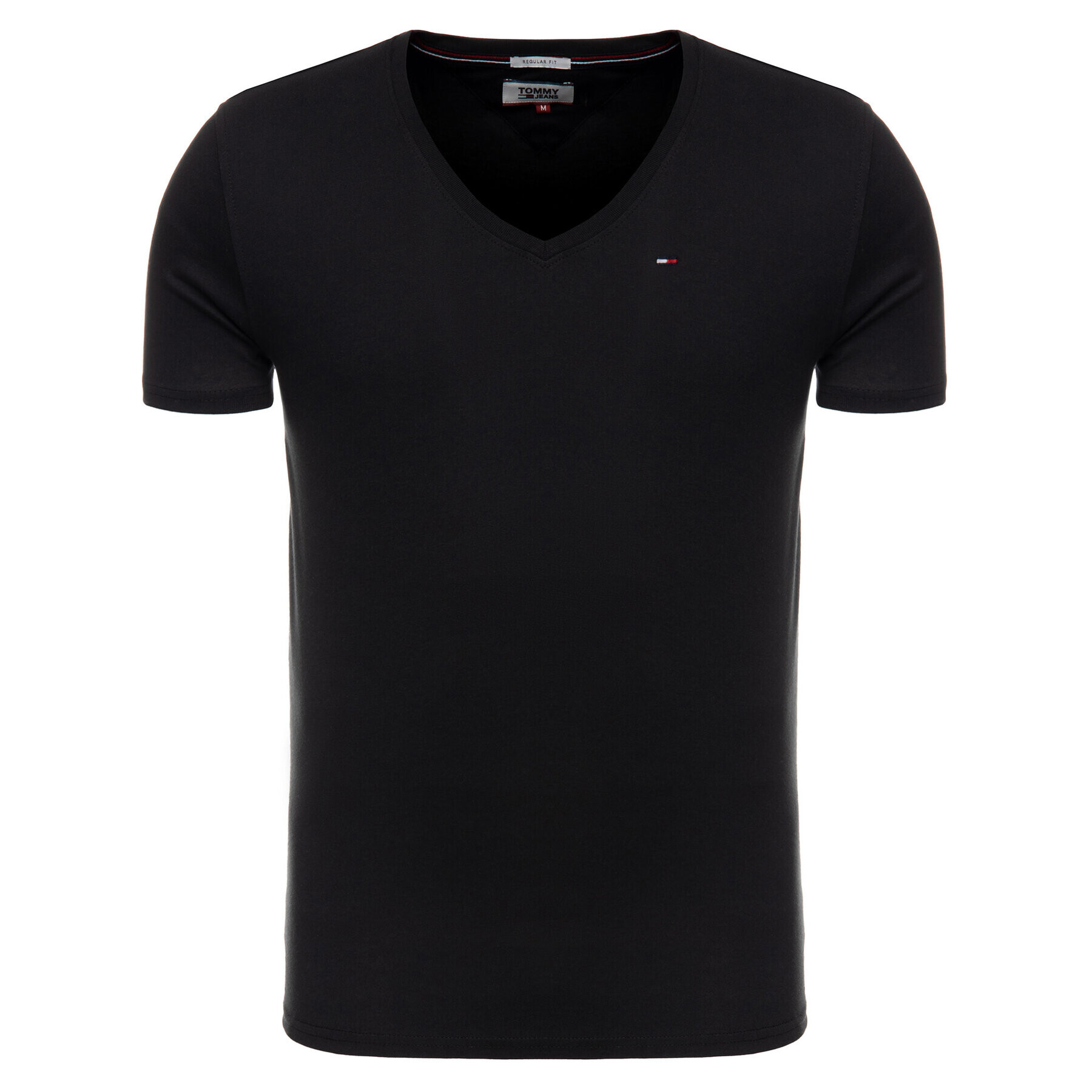 Tommy Jeans Tricou DM0DM04410 Negru Regular Fit - Pled.ro