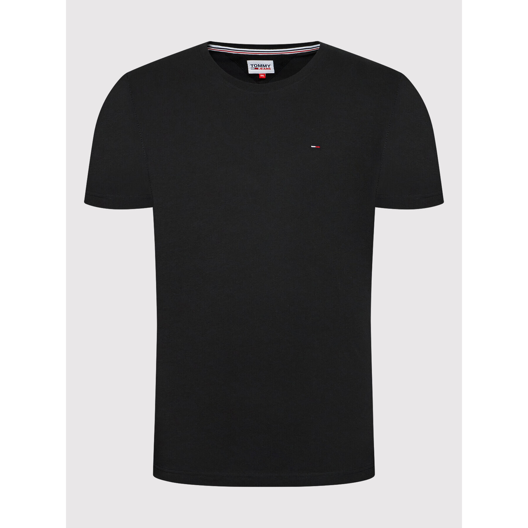 Tommy Jeans Tricou DM0DM04411 Negru Regular Fit - Pled.ro