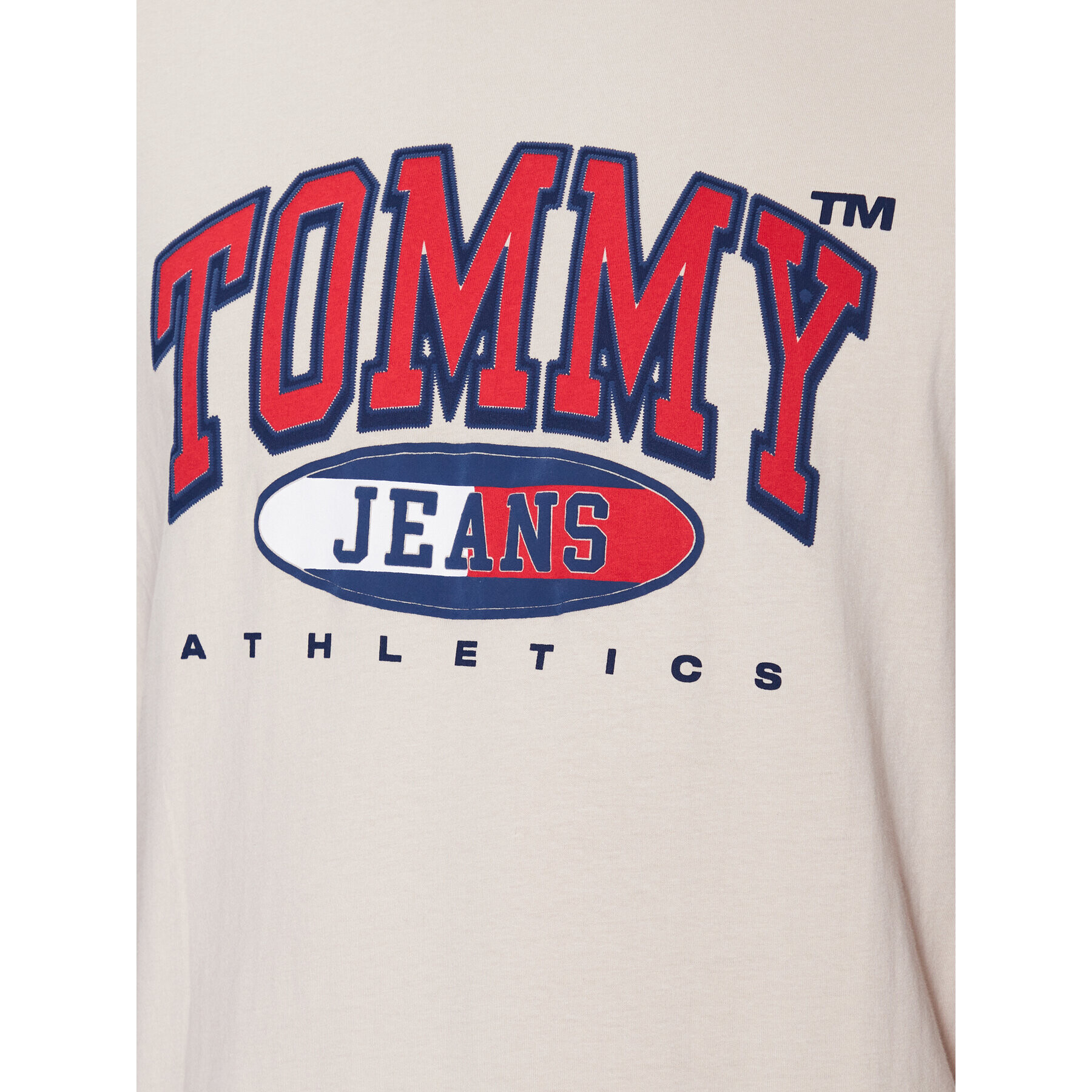 Tommy Jeans Tricou DM0DM16407 Bej Relaxed Fit - Pled.ro