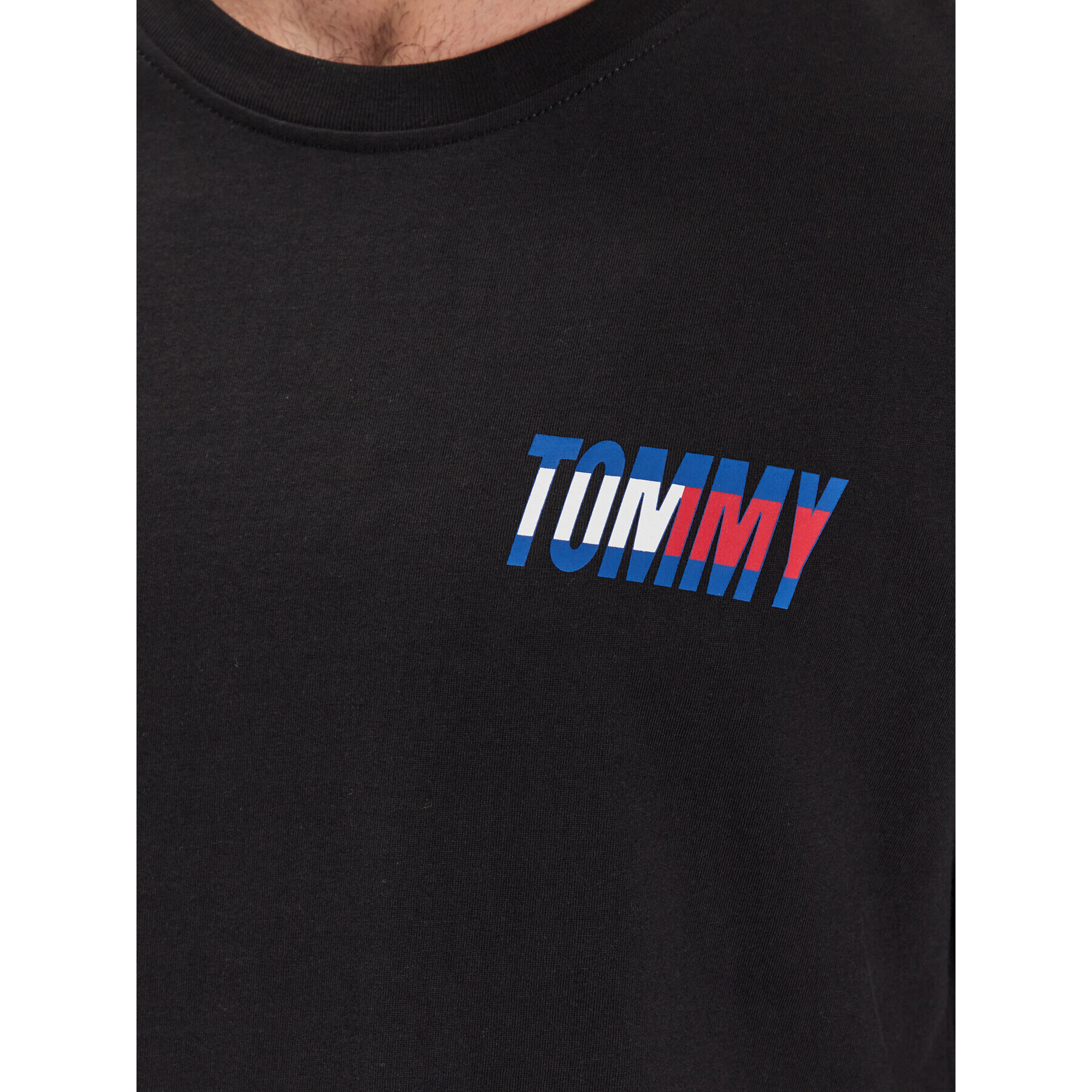 Tommy Jeans Tricou DM0DM16408 Negru Regular Fit - Pled.ro