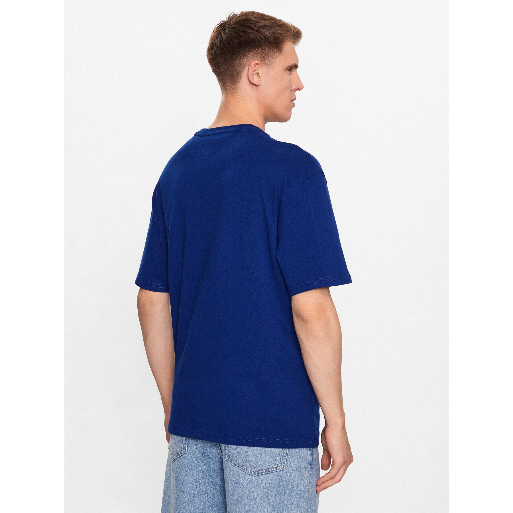 Tommy Jeans Tricou DM0DM16832 Albastru Relaxed Fit - Pled.ro