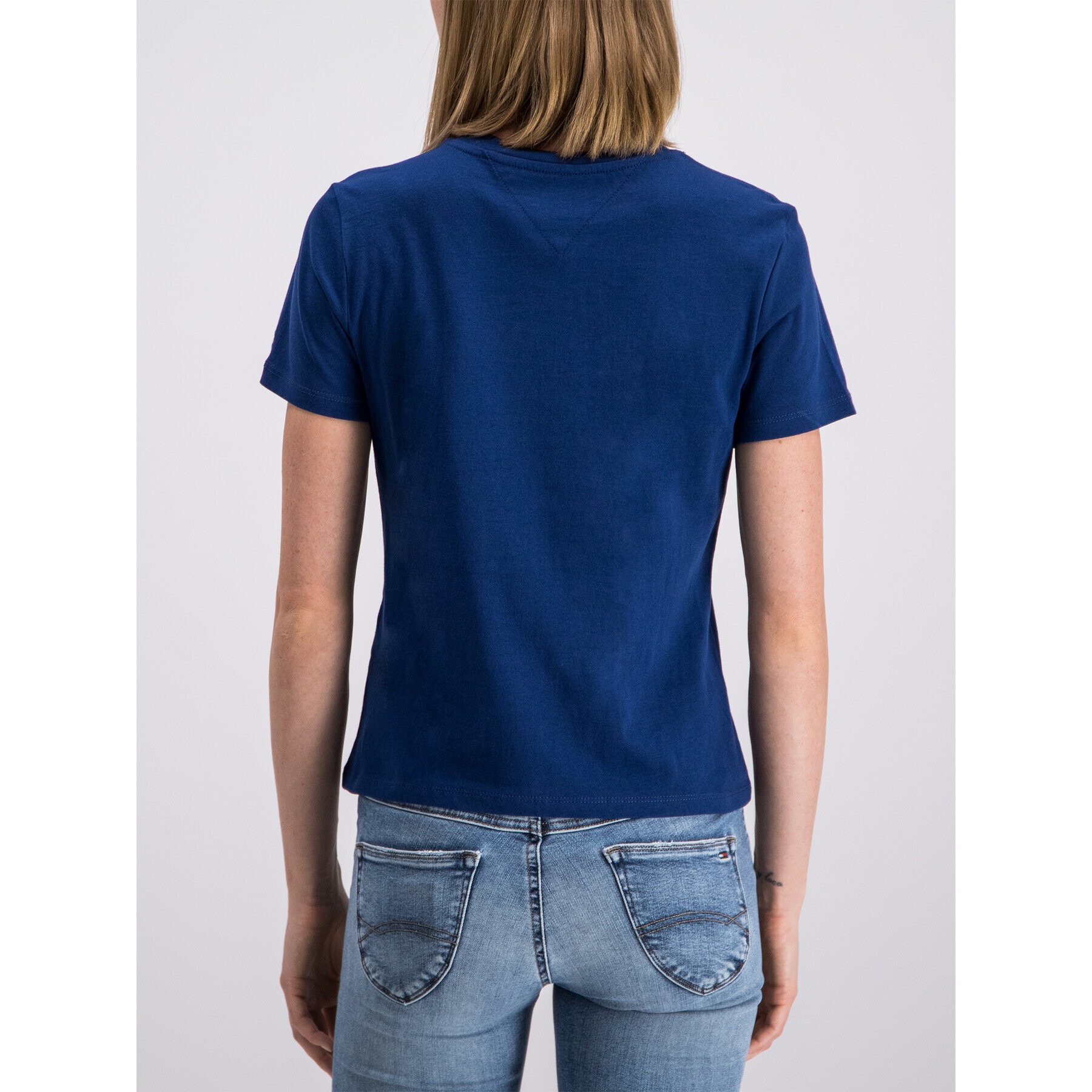 Tommy Jeans Tricou DW0DW06699 Bleumarin Regular Fit - Pled.ro