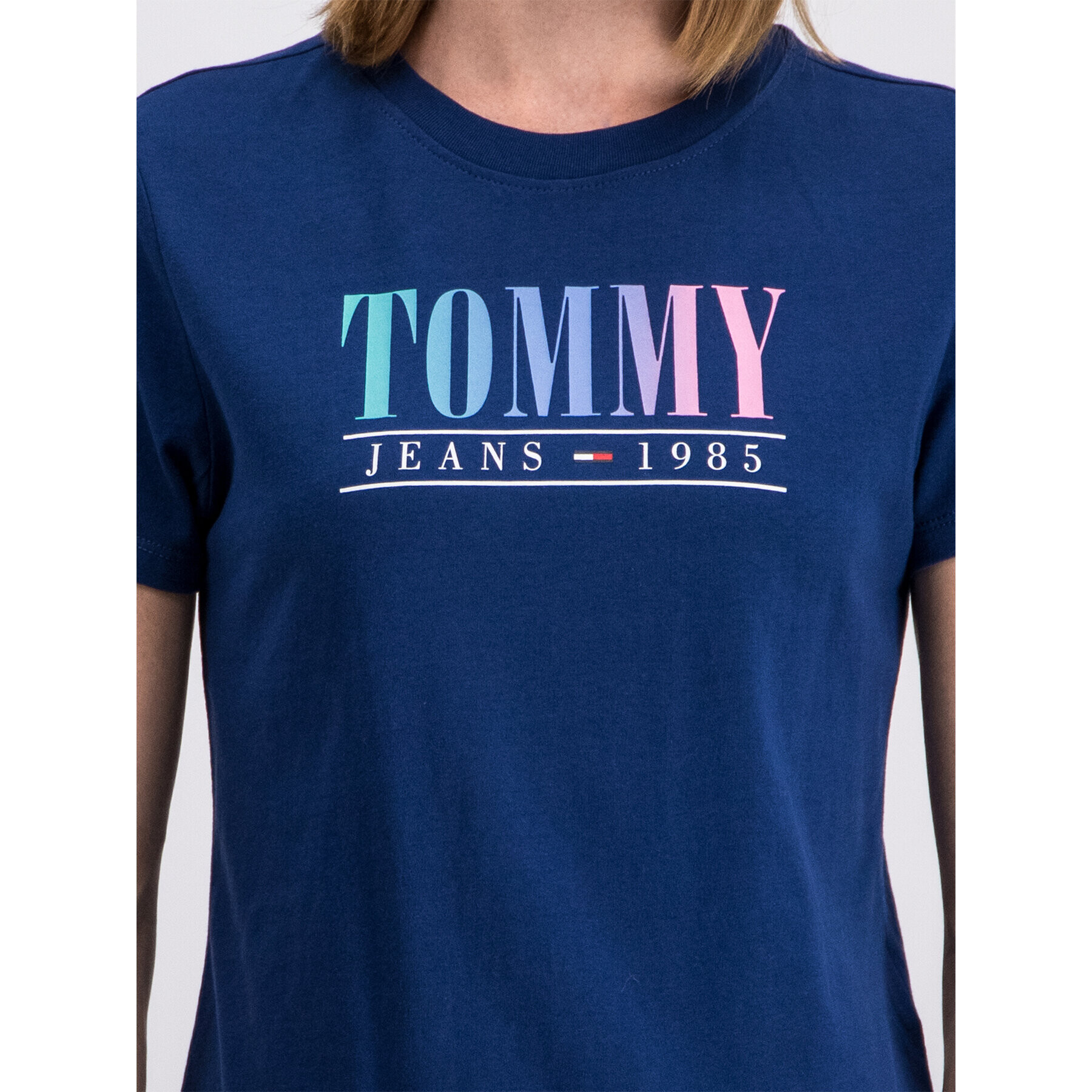 Tommy Jeans Tricou DW0DW06699 Bleumarin Regular Fit - Pled.ro