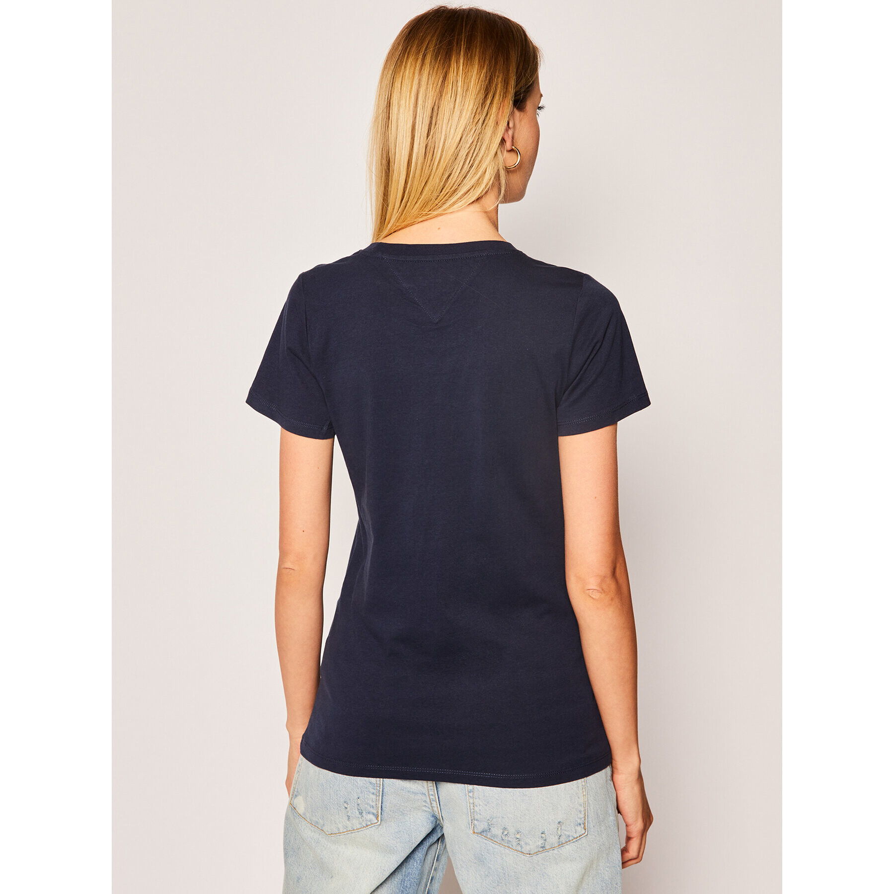 Tommy Jeans Tricou DW0DW06712 Bleumarin Regular Fit - Pled.ro