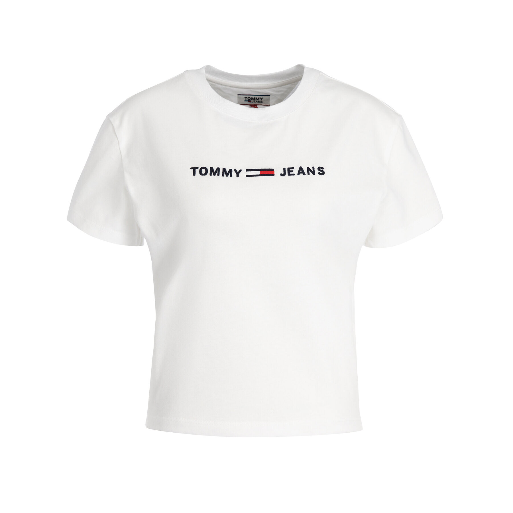 Tommy Jeans Tricou DW0DW07429 Alb Oversize - Pled.ro