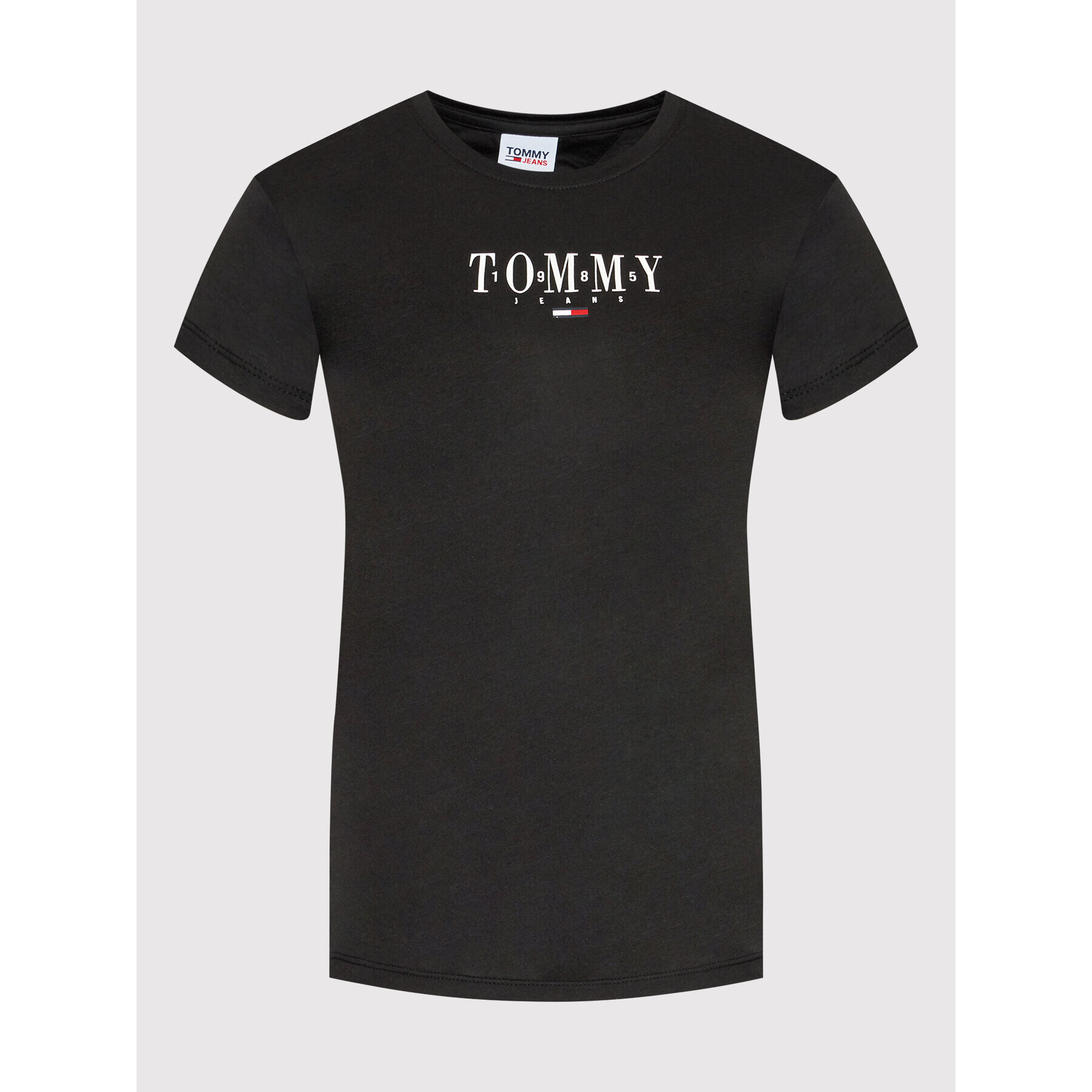 Tommy Jeans Tricou DW0DW12842 Negru Slim Fit - Pled.ro