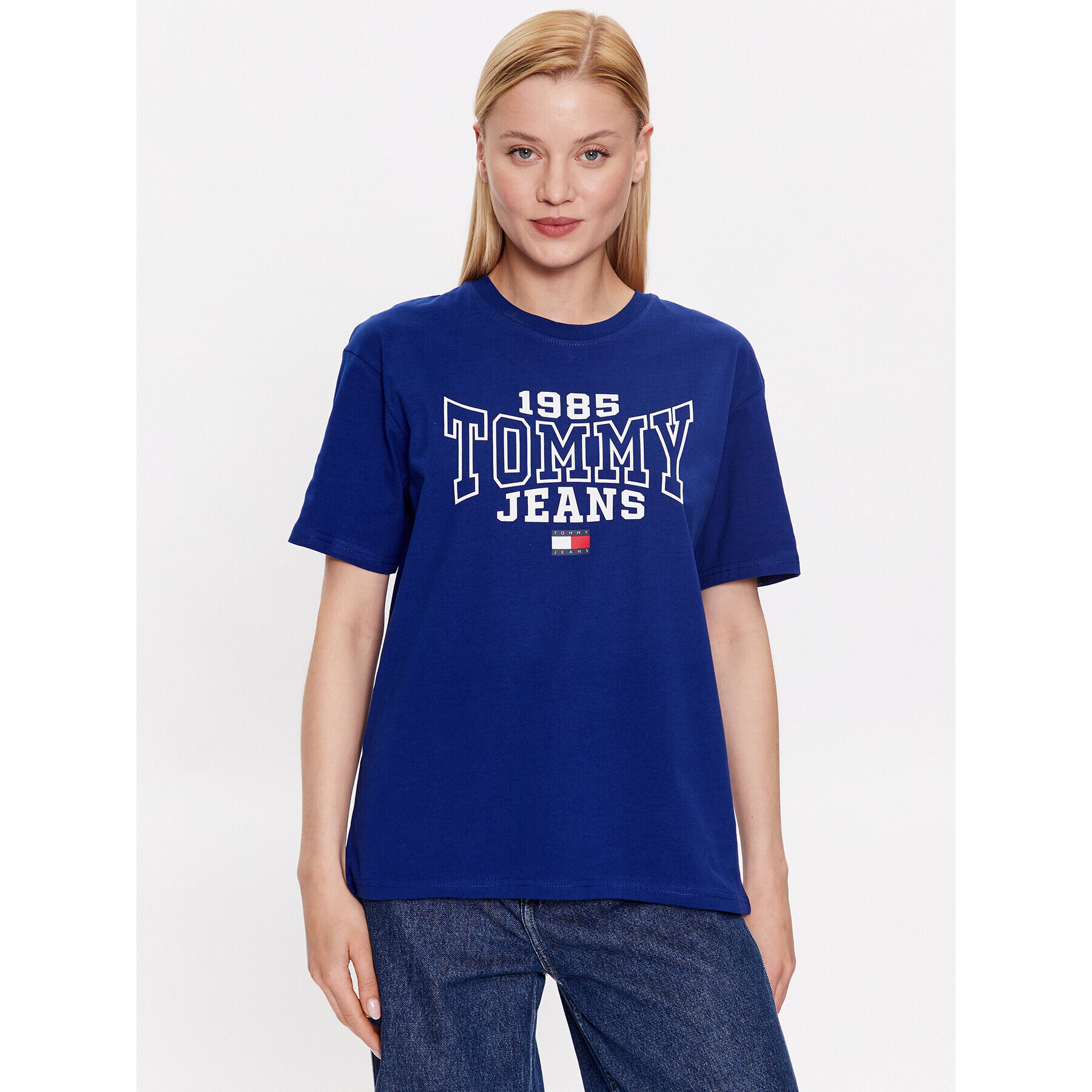 Tommy Jeans Tricou DW0DW16151 Bleumarin Relaxed Fit - Pled.ro