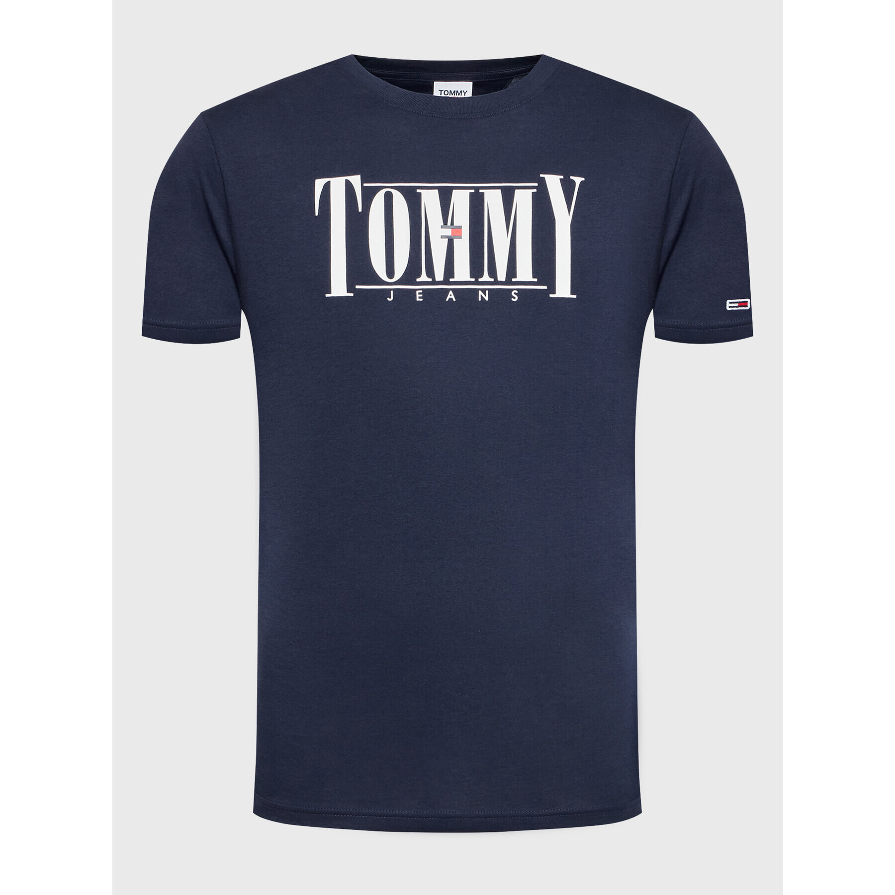 Tommy Jeans Tricou Essential DM0DM14993 Bleumarin Regular Fit - Pled.ro