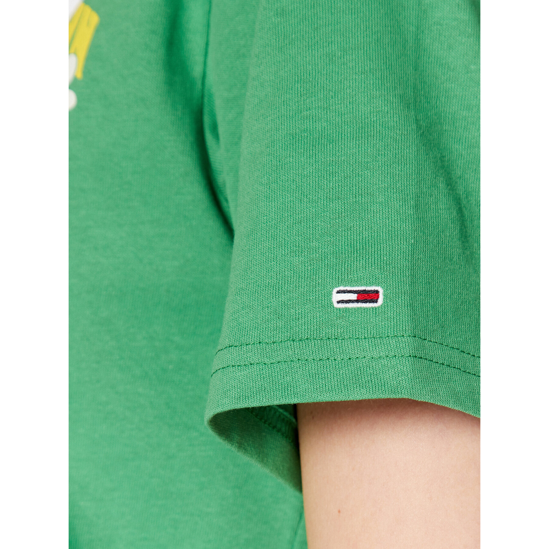 Tommy Jeans Tricou Homegrown DW0DW15474 Verde Relaxed Fit - Pled.ro