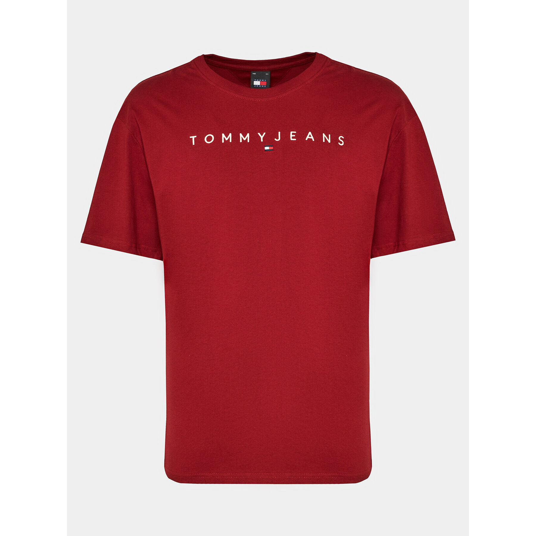 Tommy Jeans Tricou Linear Logo DM0DM17993 Roșu Regular Fit - Pled.ro