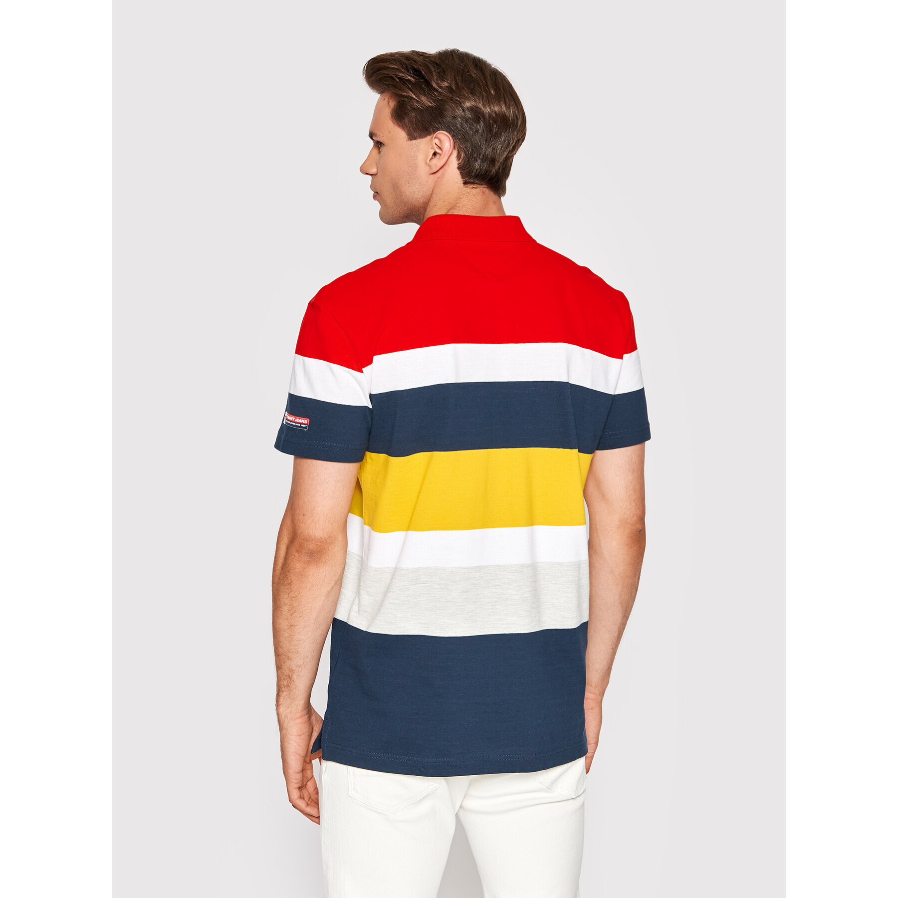 Tommy Jeans Tricou polo Archive DM0DM12964 Colorat Regular Fit - Pled.ro