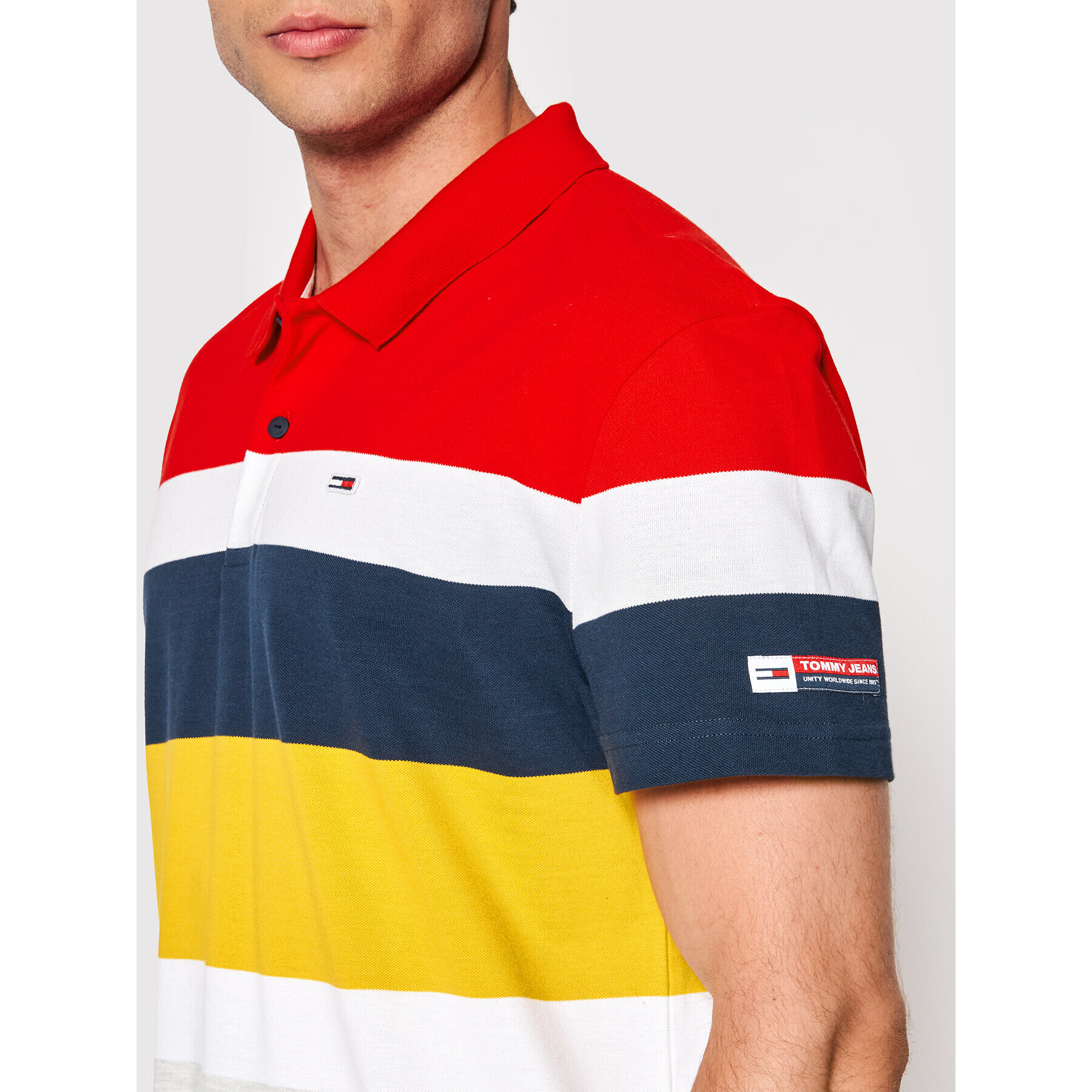 Tommy Jeans Tricou polo Archive DM0DM12964 Colorat Regular Fit - Pled.ro