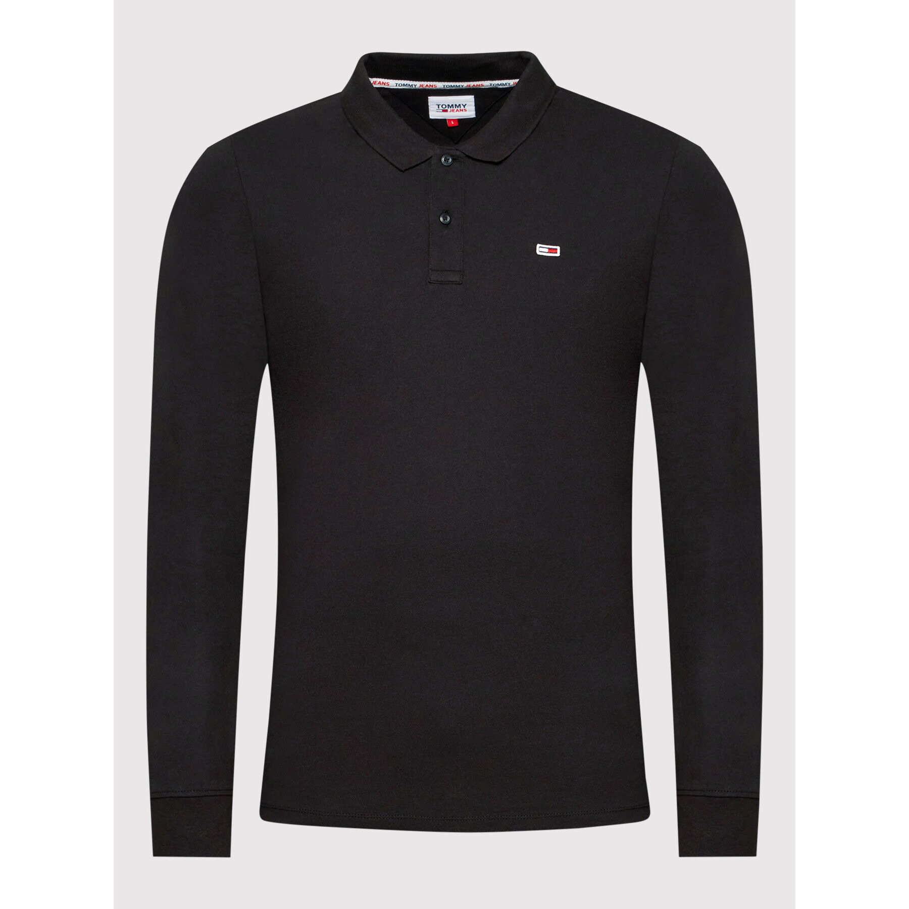 Tommy Jeans Tricou polo Classics DM0DM12423 Negru Regular Fit - Pled.ro