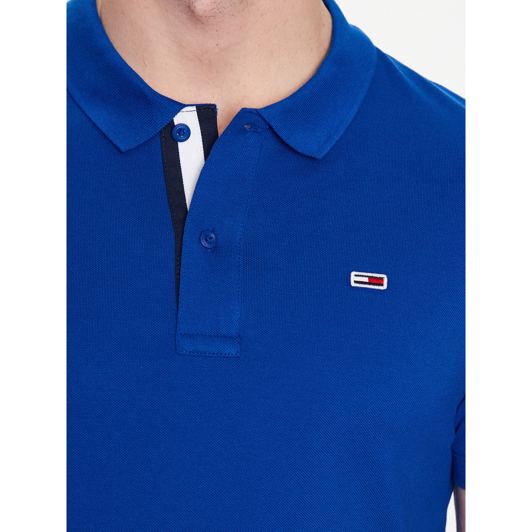 Tommy Jeans Tricou polo DM0DM15940 Bleumarin Slim Fit - Pled.ro