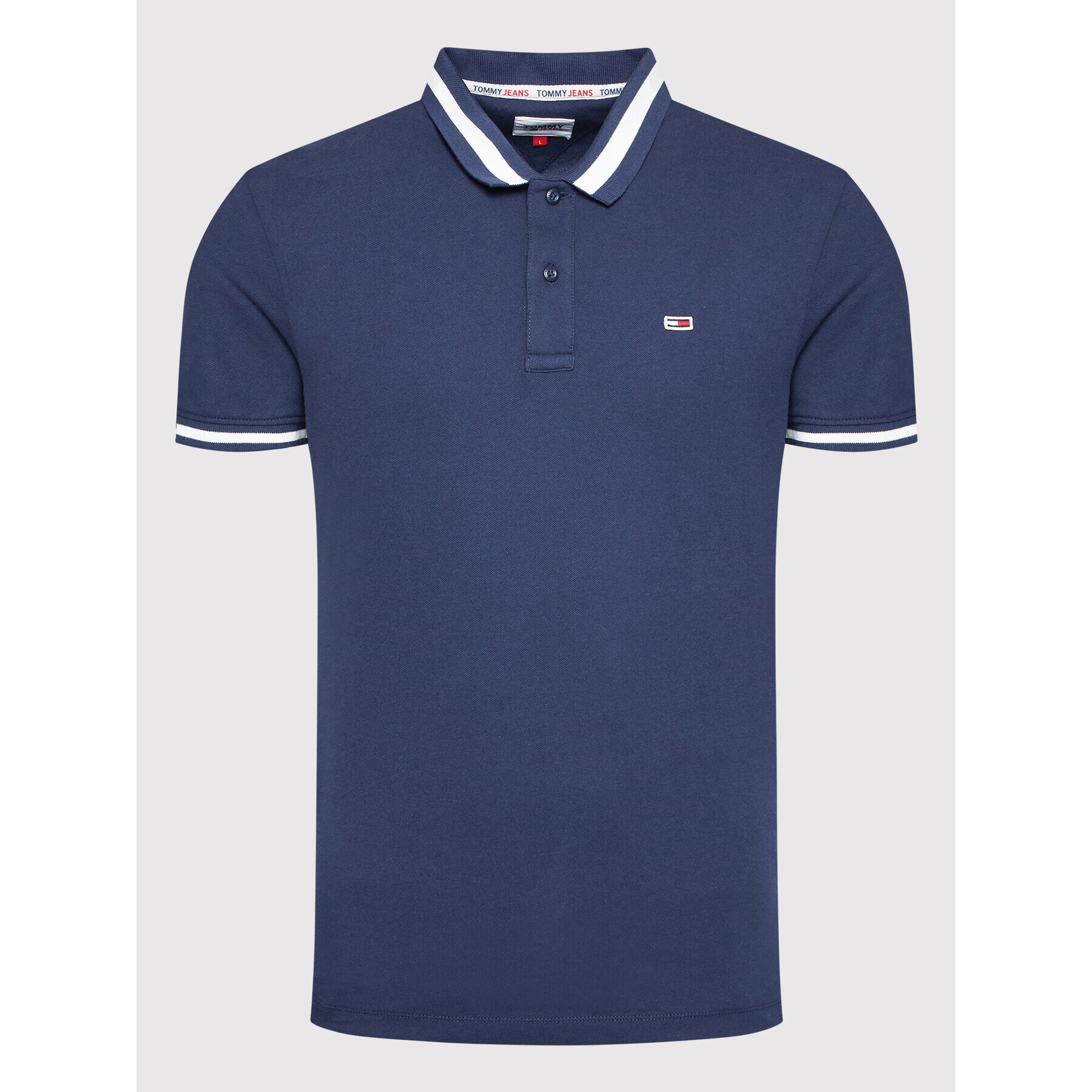 Tommy Jeans Tricou polo TJM Tipped DM0DM12220 Bleumarin Slim Fit - Pled.ro