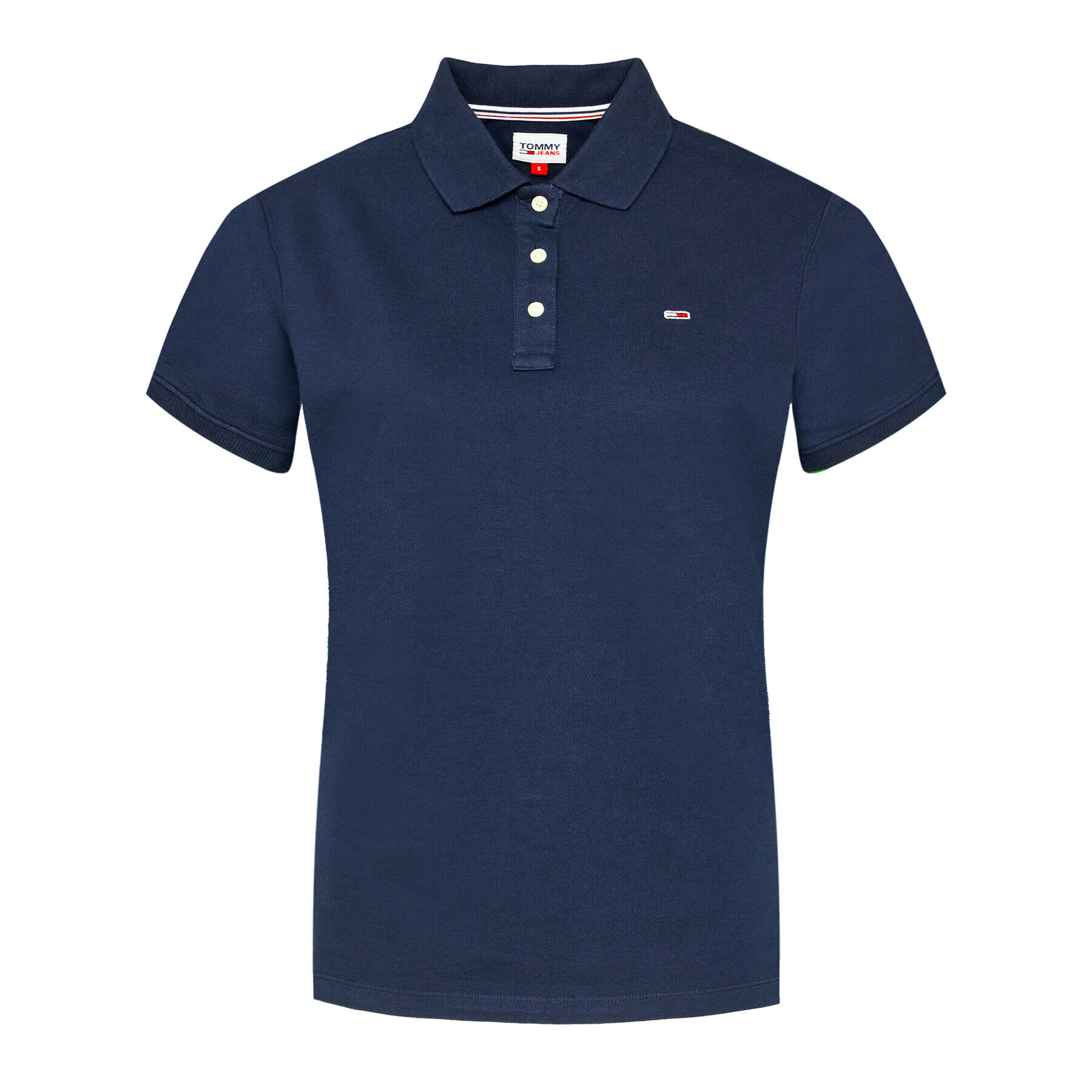 Tommy Jeans Tricou polo Tjw DW0DW09199 Bleumarin Slim Fit - Pled.ro