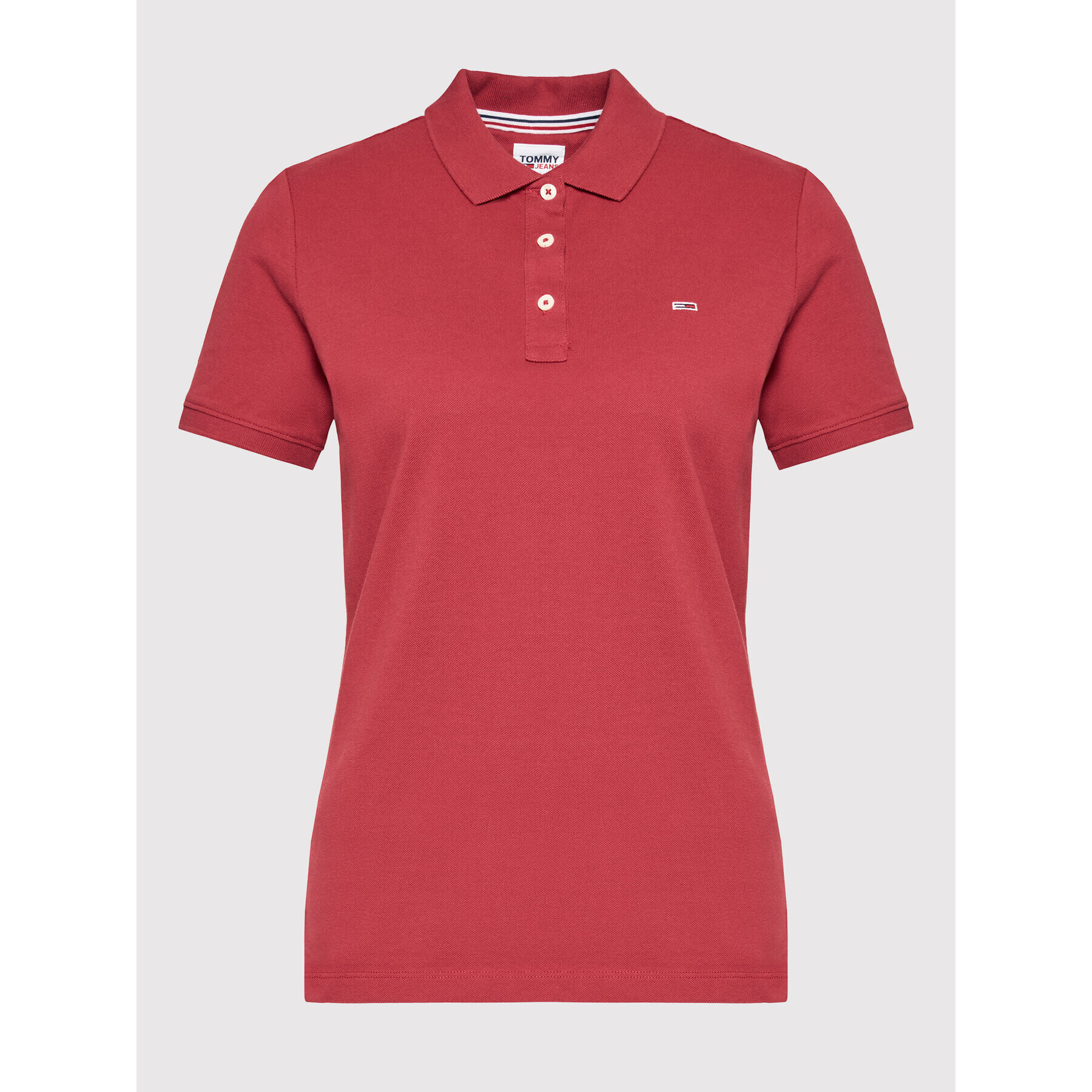 Tommy Jeans Tricou polo Tjw DW0DW09199 Vișiniu Slim Fit - Pled.ro