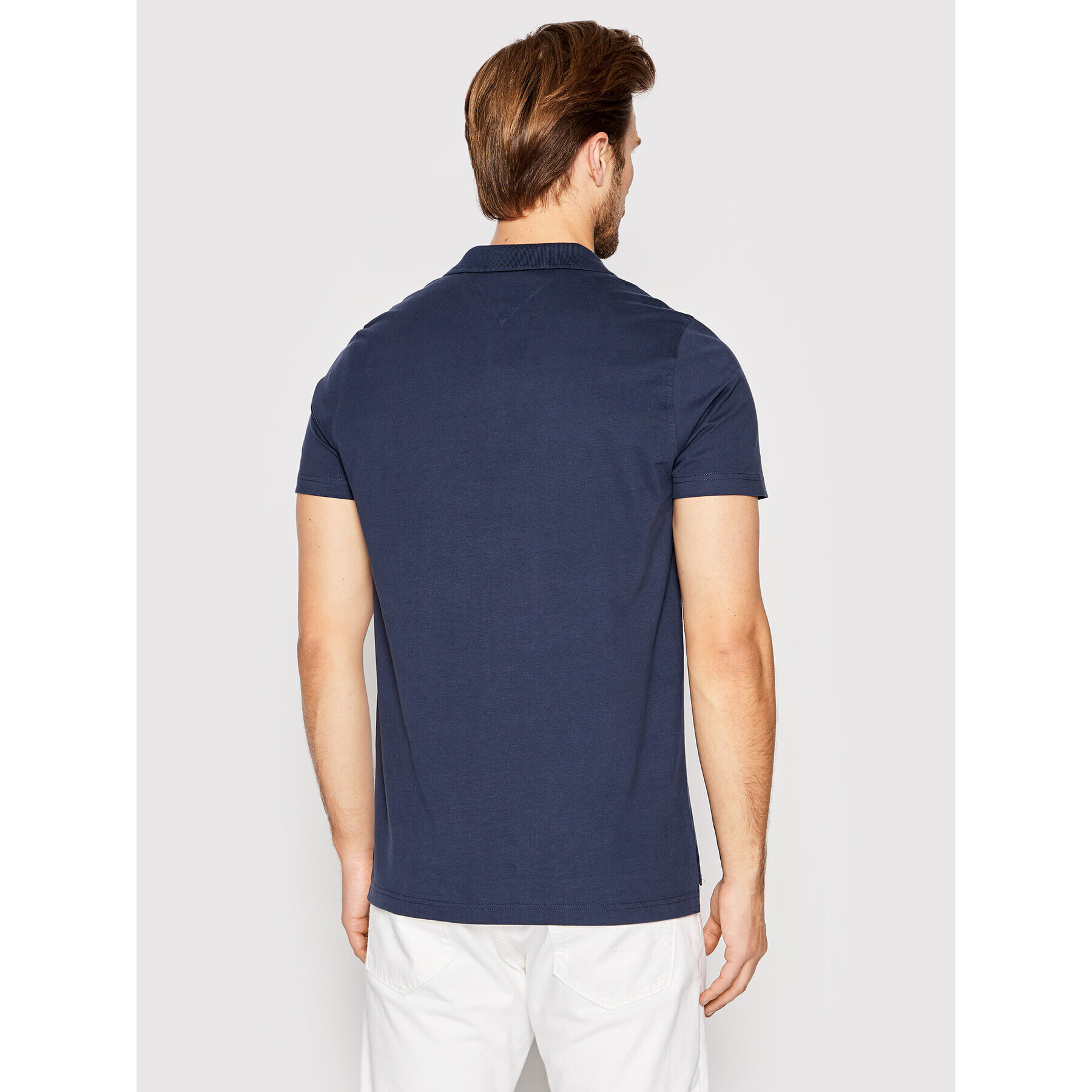 Tommy Jeans Tricou polo Washed DM0DM12966 Bleumarin Regular Fit - Pled.ro