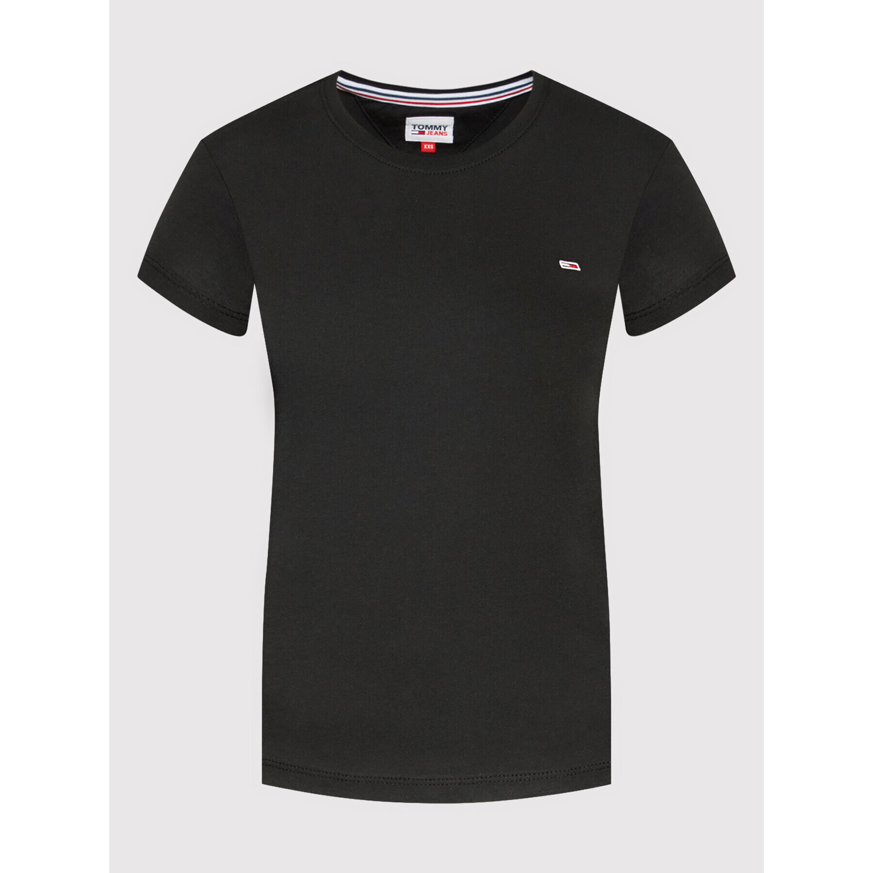 Tommy Jeans Tricou Soft Jersey DW0DW06901 Negru Regular Fit - Pled.ro