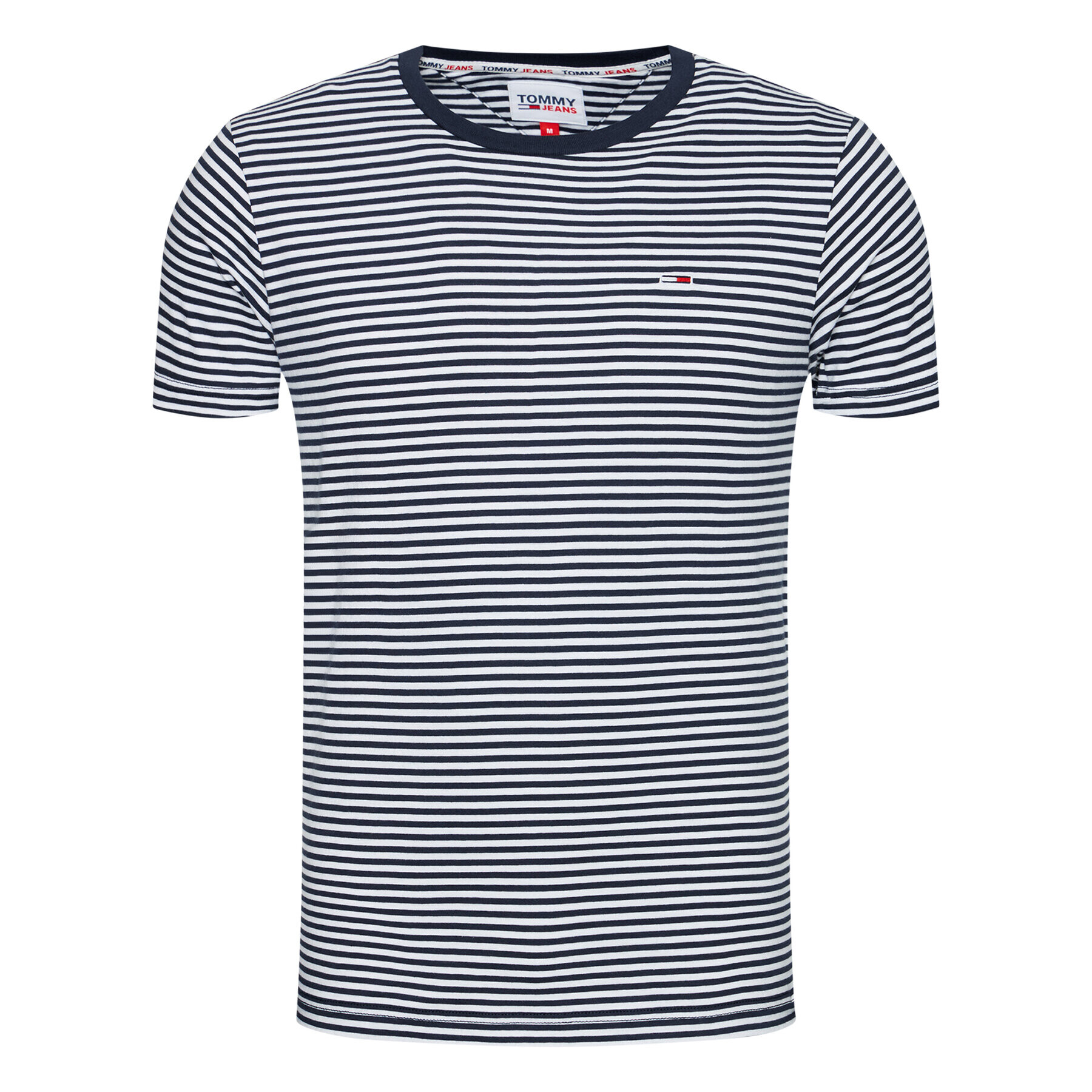 Tommy Jeans Tricou Tjm Tommy Classic Stripe Tee DM0DM05515 Bleumarin Regular Fit - Pled.ro