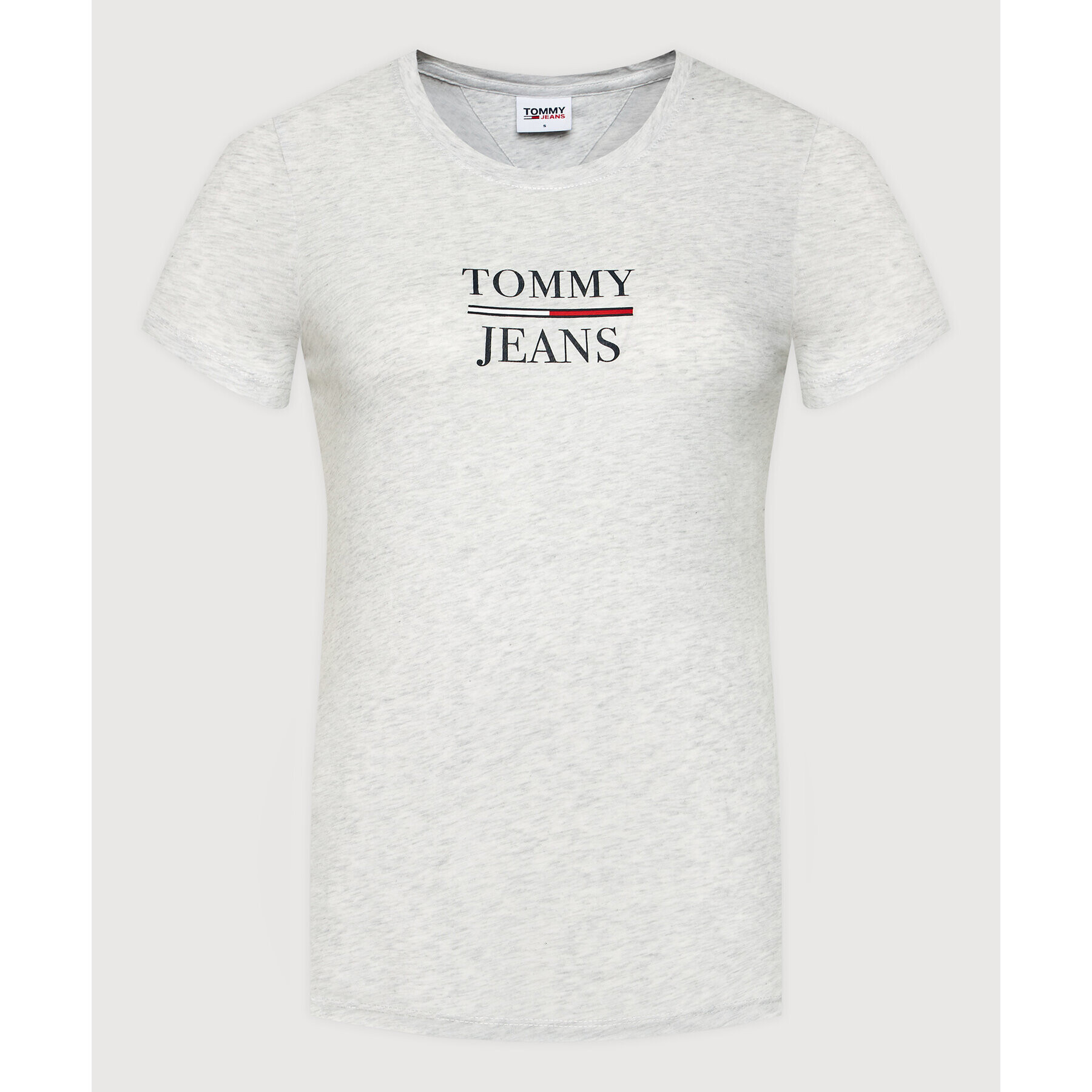 Tommy Jeans Tricou Tjw Essential DW0DW10411 Gri Slim Fit - Pled.ro