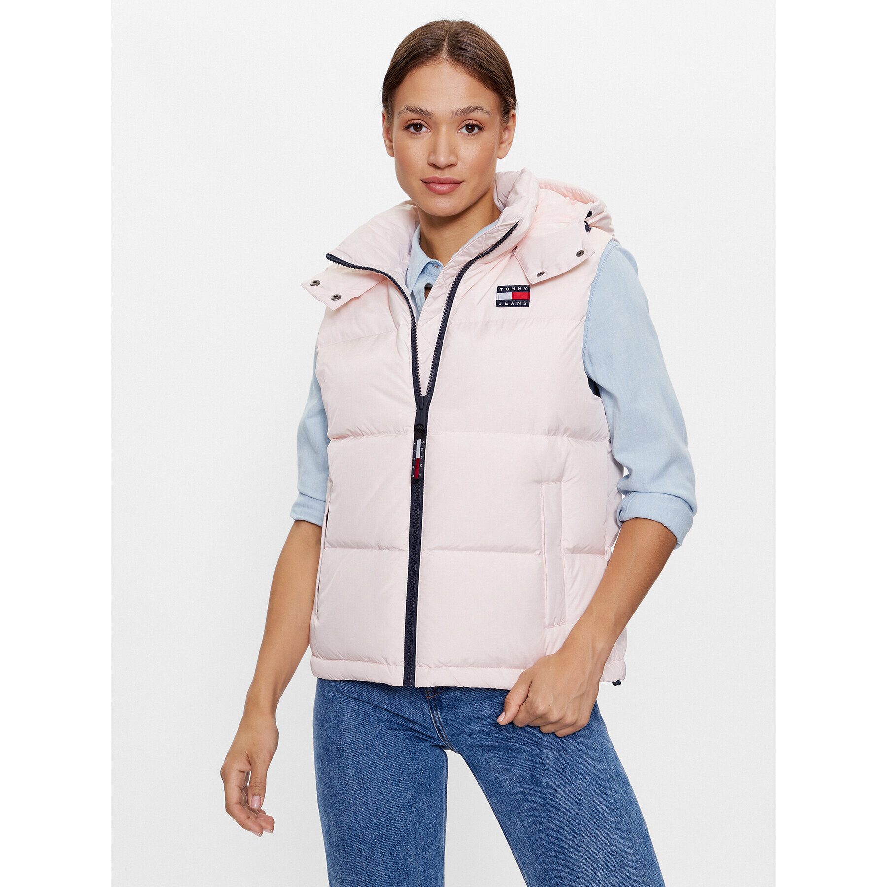 Tommy Jeans Vestă Alaska DW0DW14290 Roz Regular Fit - Pled.ro