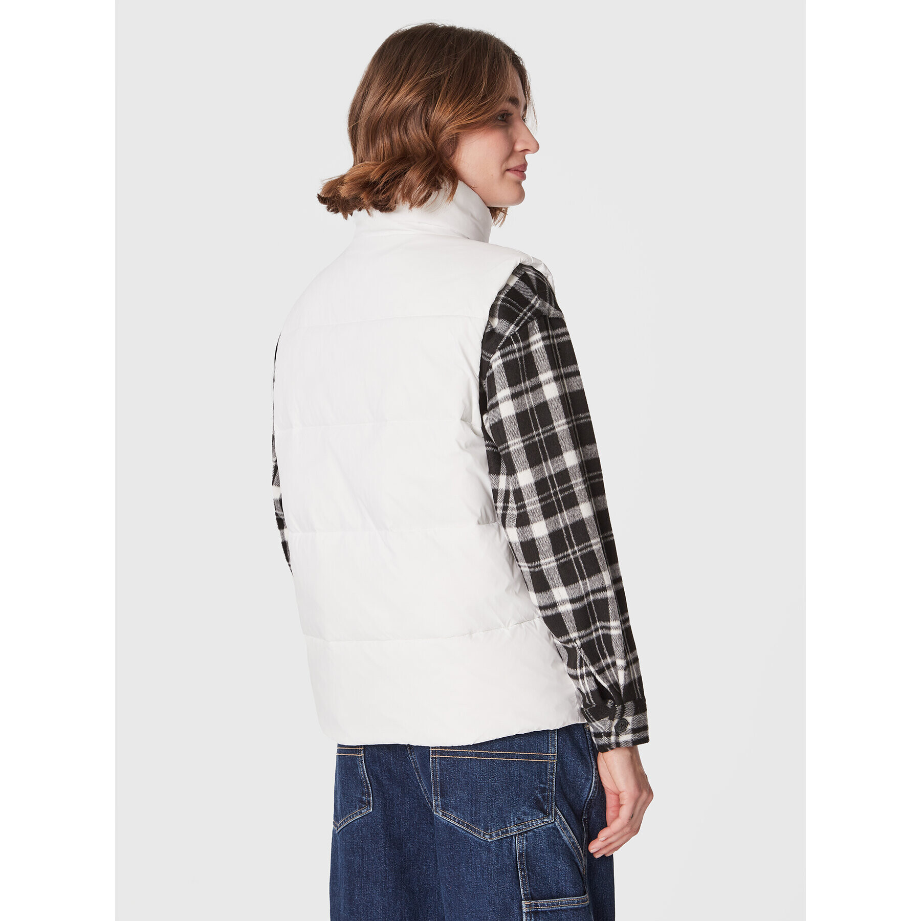 Tommy Jeans Vestă Signature Modern DW0DW14946 Alb Regular Fit - Pled.ro