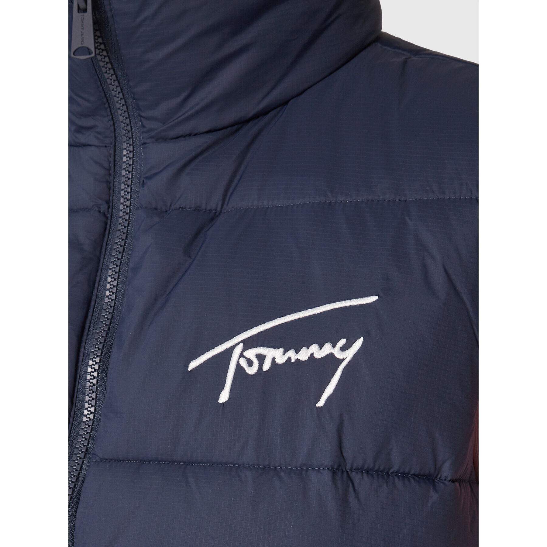 Tommy Jeans Vestă Signature Modern DW0DW14946 Bleumarin Regular Fit - Pled.ro