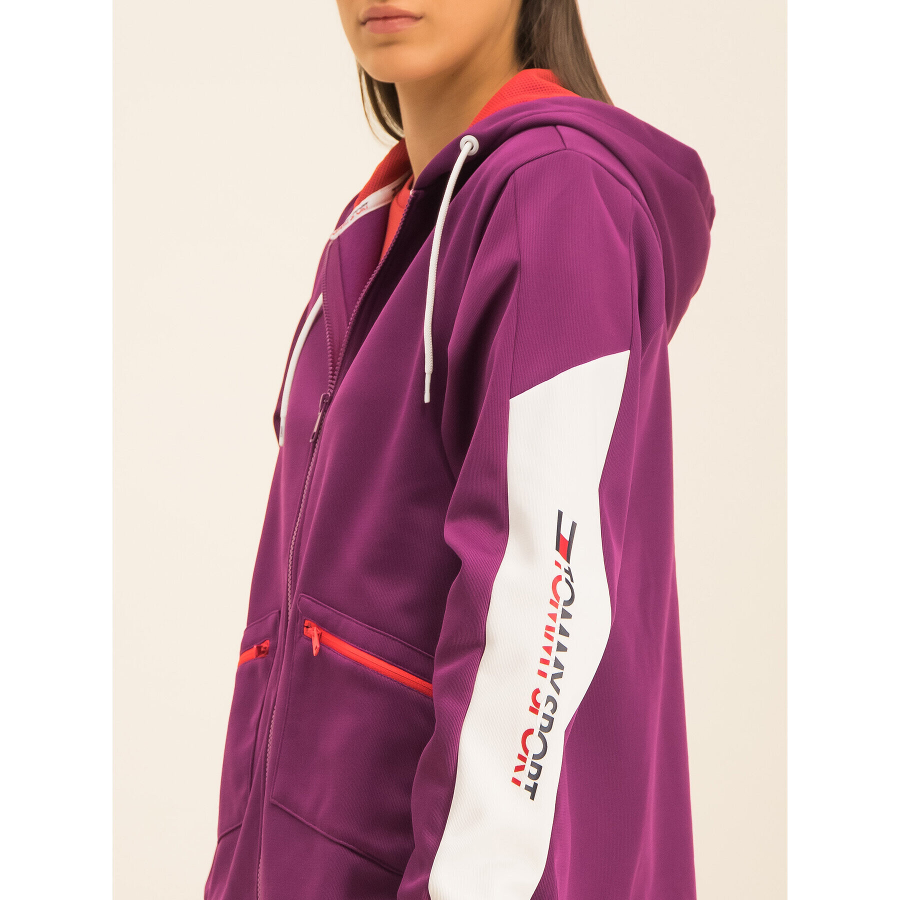 Tommy Sport Bluză Dwr Fleece S10S100405 Violet Regular Fit - Pled.ro