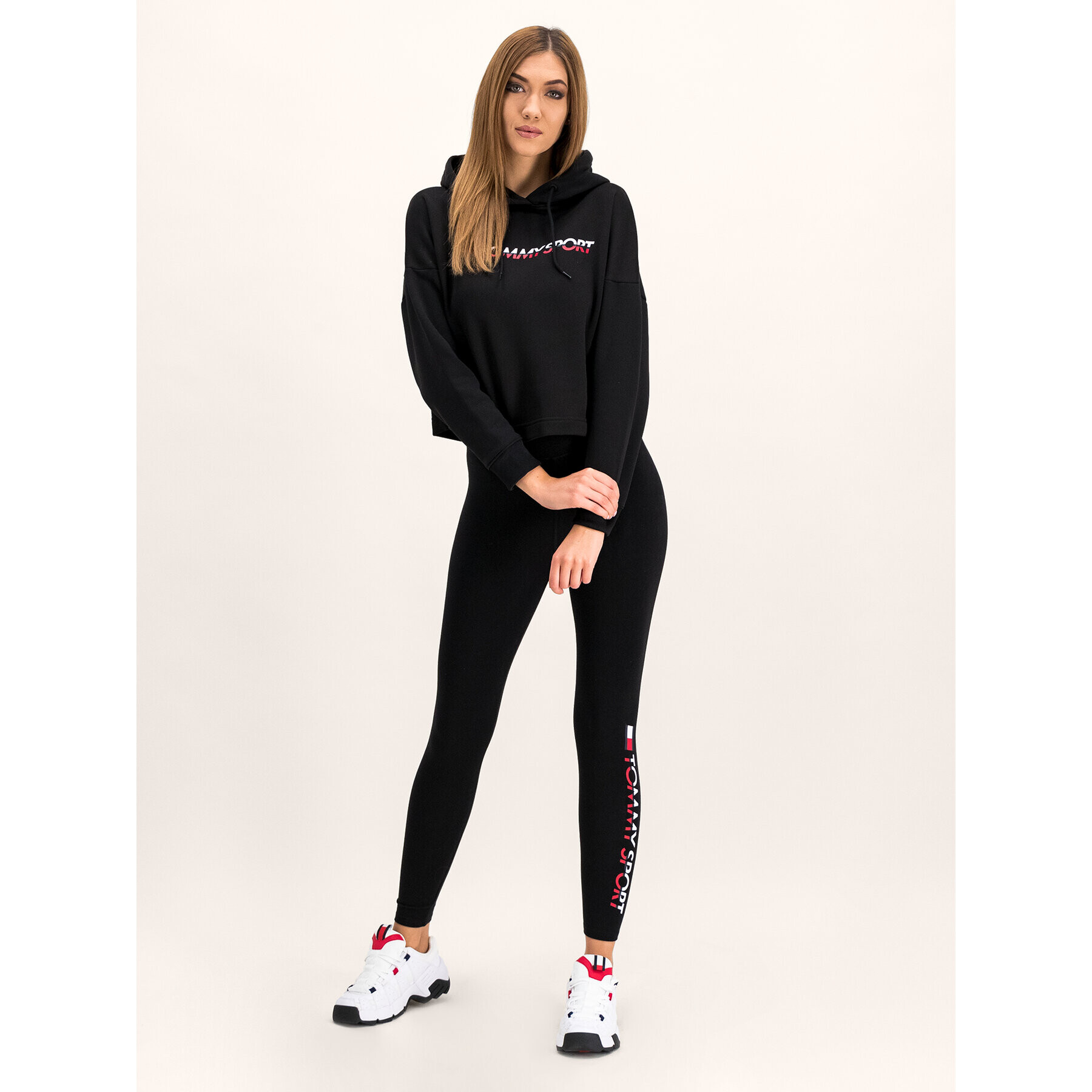 Tommy Sport Colanți Tape S10S100275 Roșu Slim Fit - Pled.ro