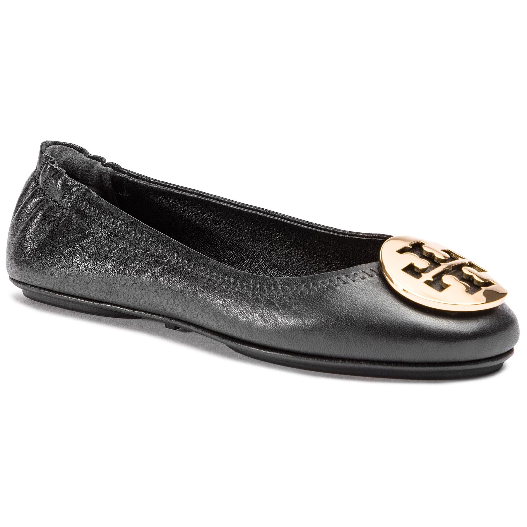 Tory Burch Balerini Minnie Travel Ballet With Metal Logo 50393 Negru - Pled.ro