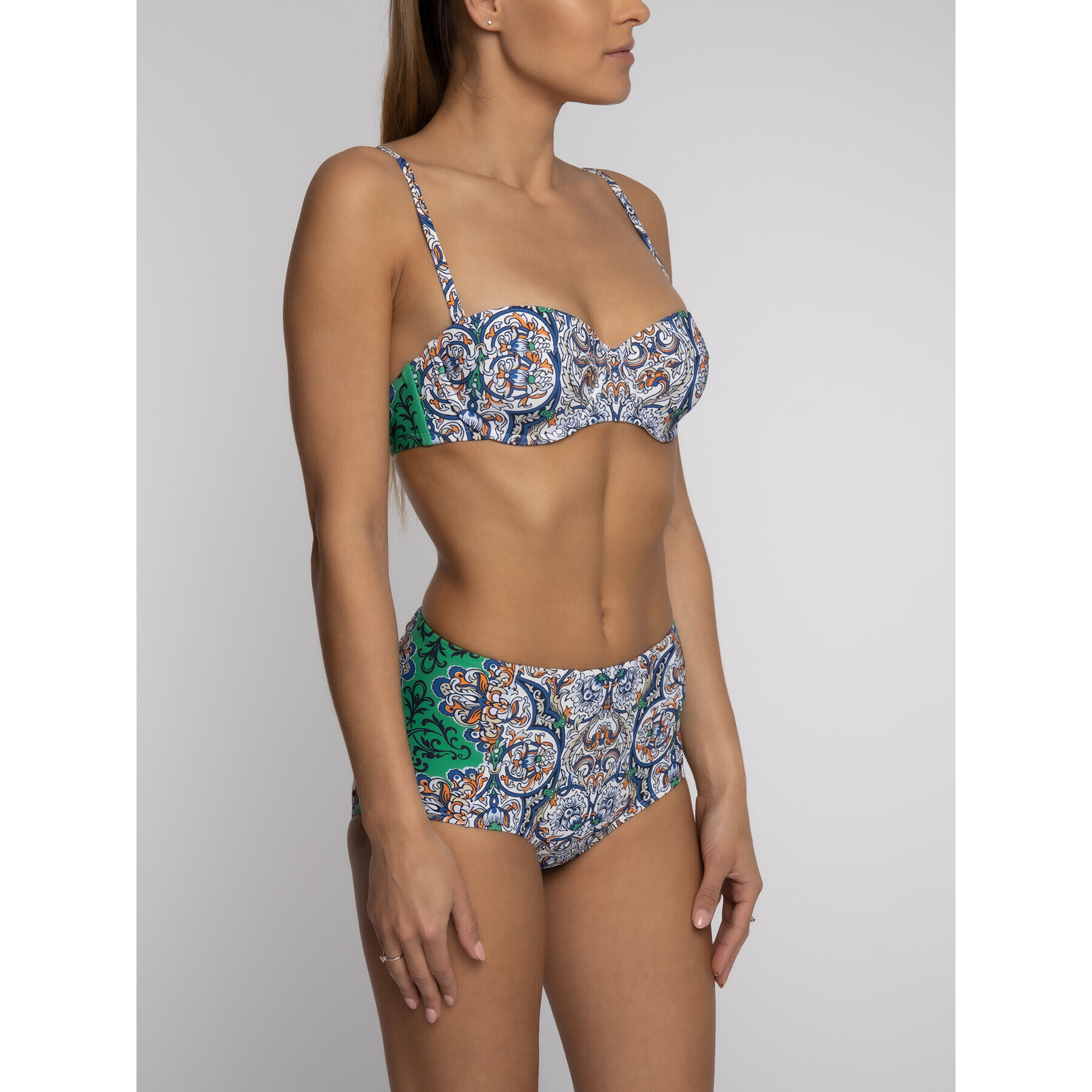 Tory Burch Bikini partea de sus Printed Underwire Bra Top 56939 Colorat - Pled.ro