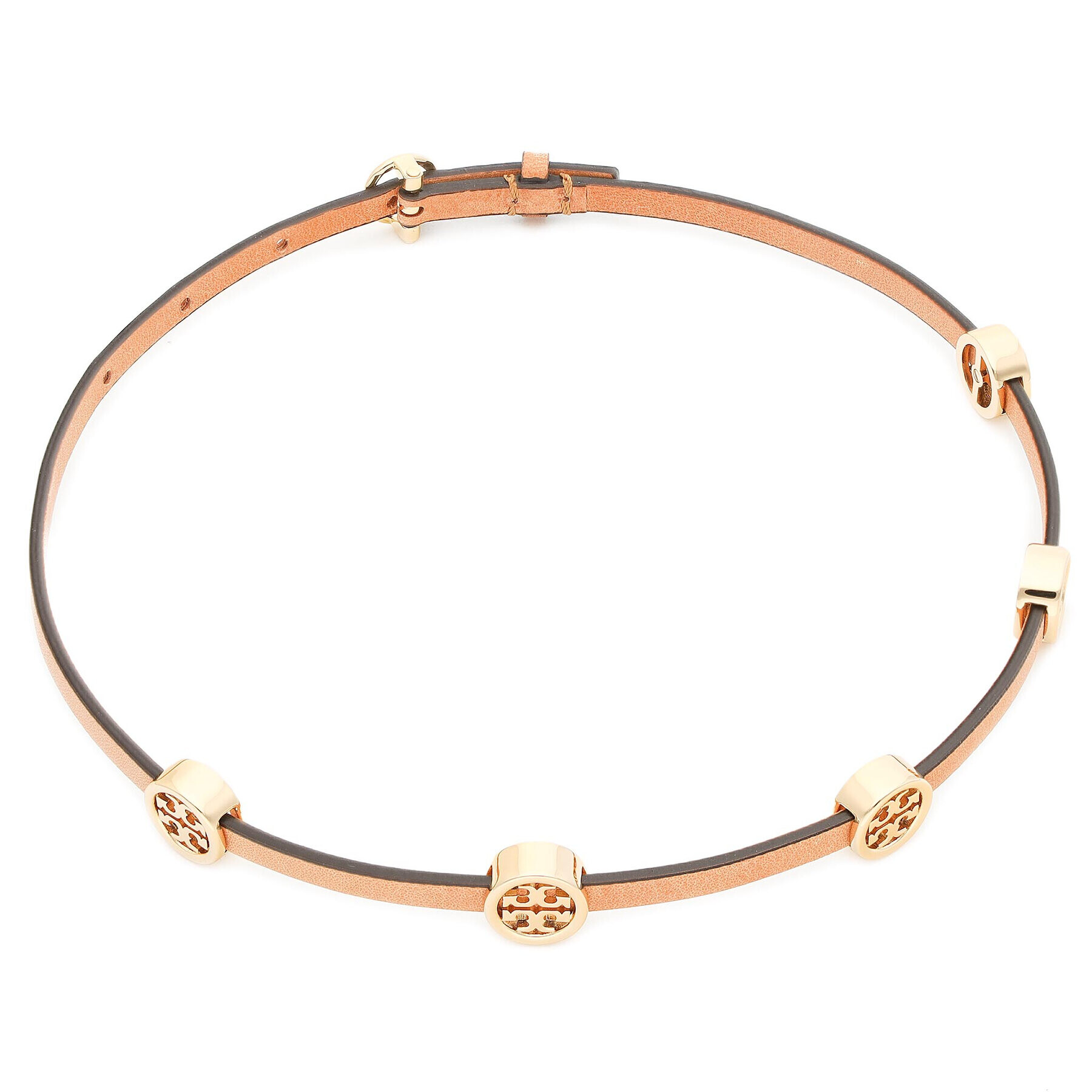 Tory Burch Brățară Miller Double-Wrap Bracelet 82720 Maro - Pled.ro