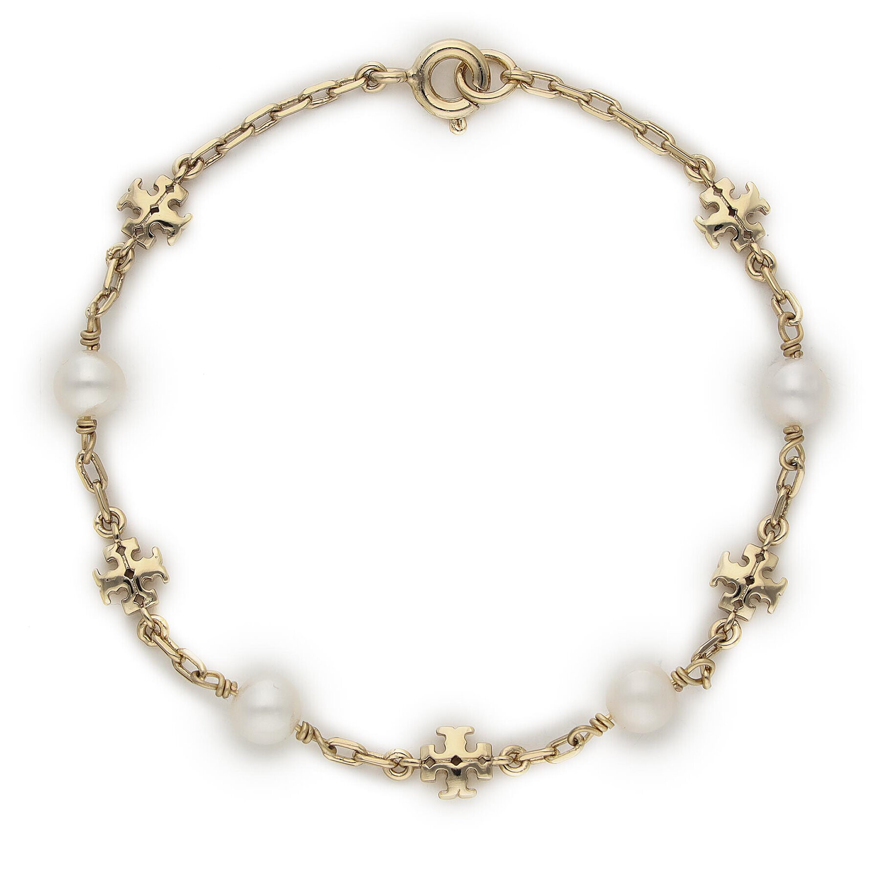 Tory Burch Brățară Kira Pearl Chain Bracelet 74071 Auriu - Pled.ro