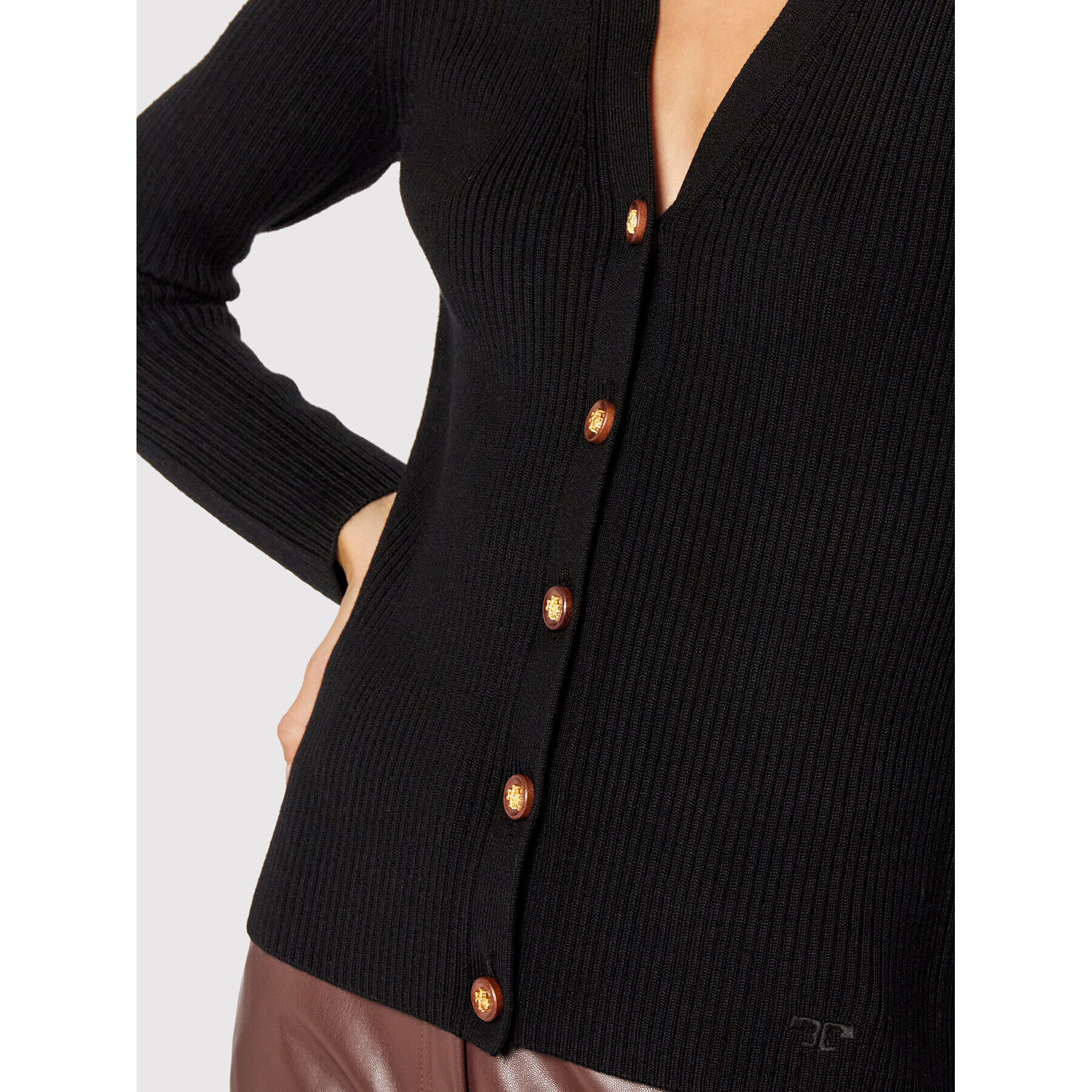 Tory Burch Cardigan Simone 84249 Negru Regular Fit - Pled.ro