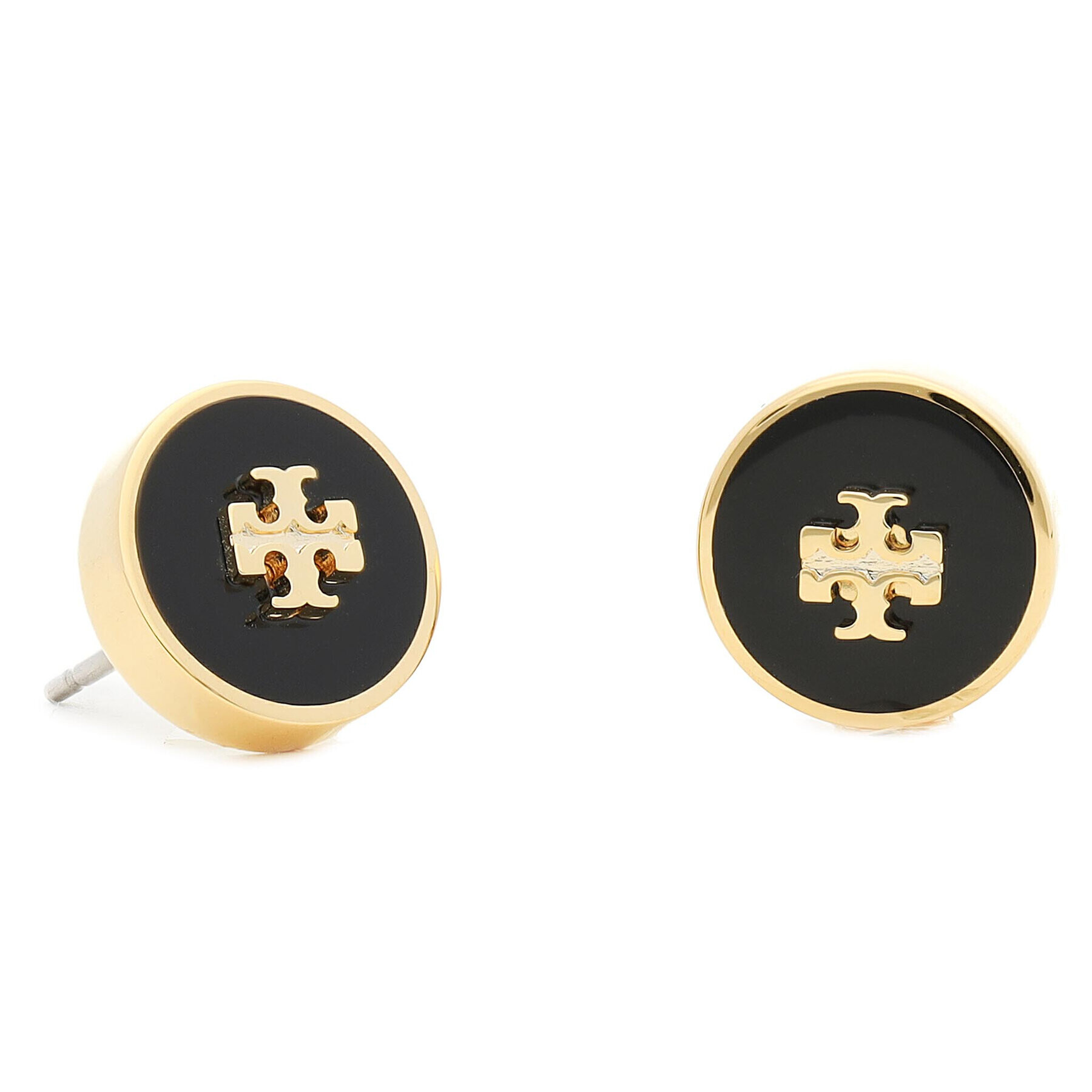 Tory Burch Cercei Kira Enamel Circle Stud Earring 64885 Auriu - Pled.ro