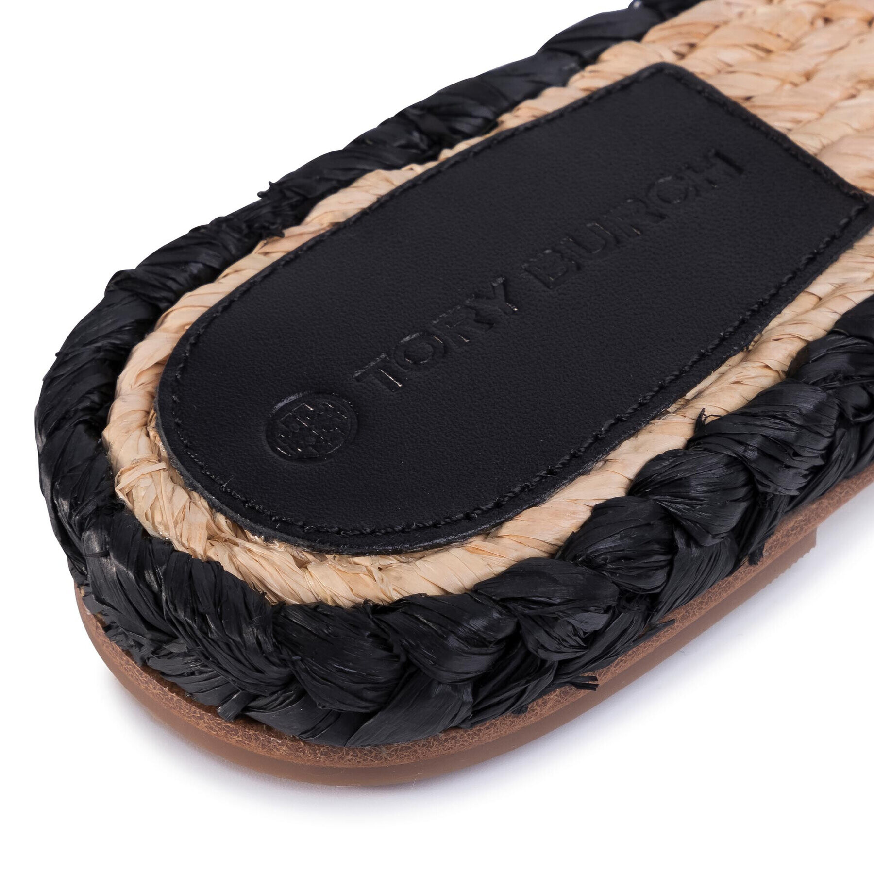 Tory Burch Espadrile Crystal Raffia Slide Raffia 63580 Bej - Pled.ro