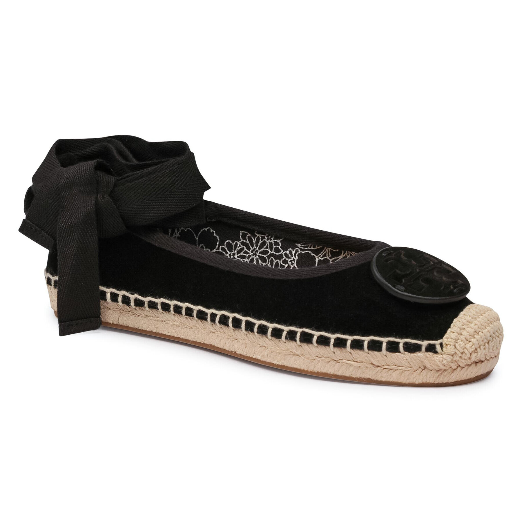 Tory Burch Espadrile Minnie Ballet Espadrille 78791 Negru - Pled.ro