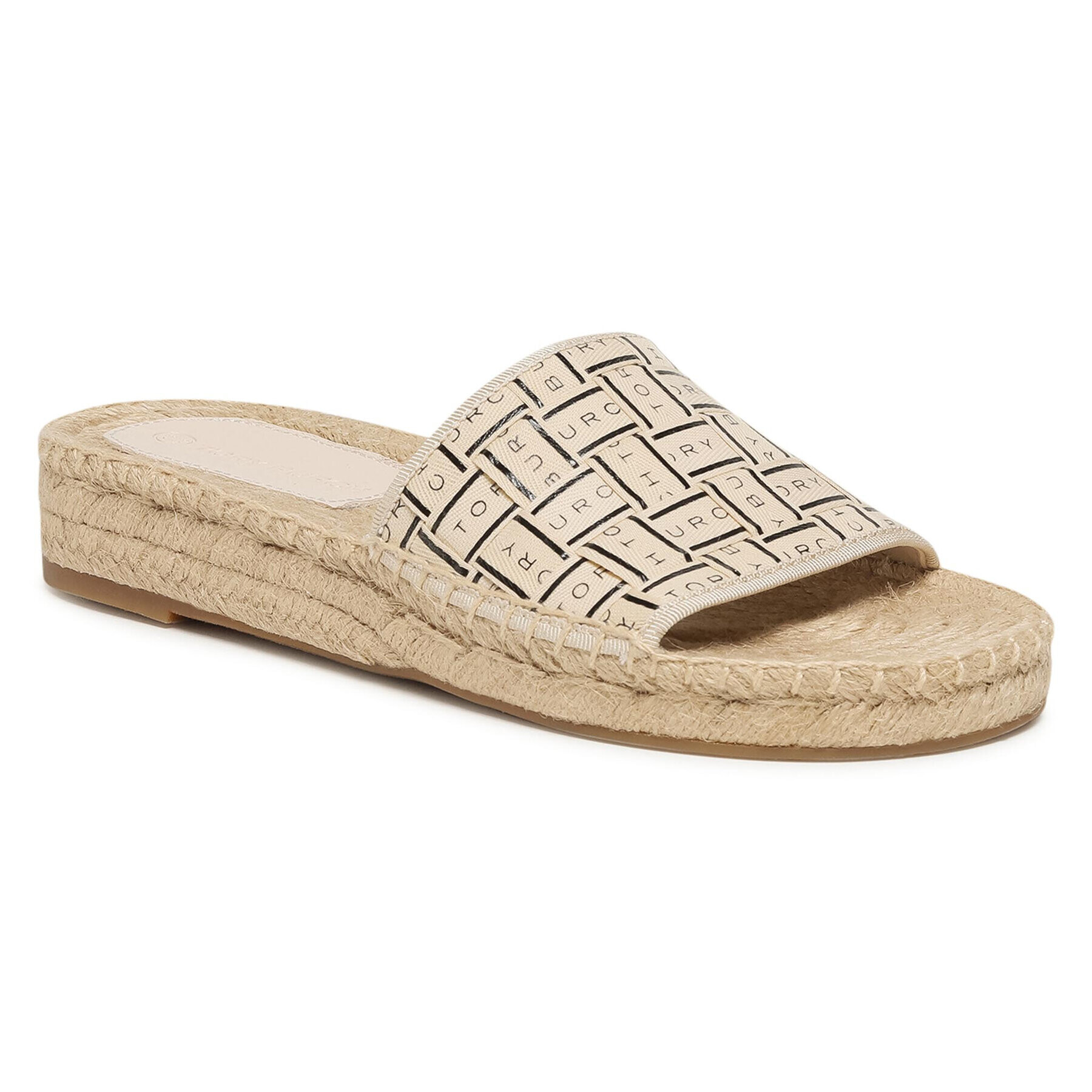 Tory Burch Espadrile Tory Ribbon Espadrille Slide 80919 Bej - Pled.ro