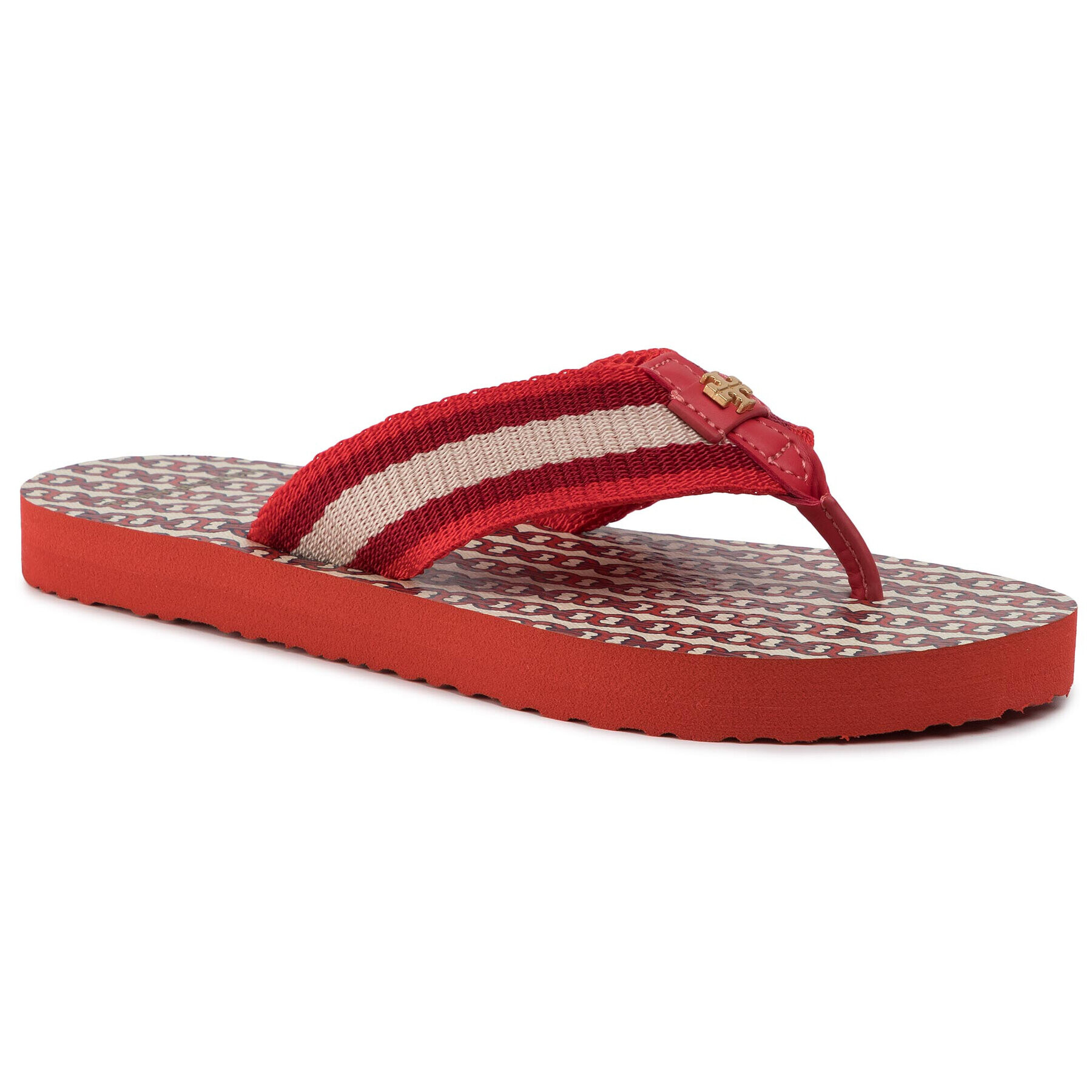 Tory Burch Flip flop Gemini Link Thin Flip Flop 61715 Roșu - Pled.ro