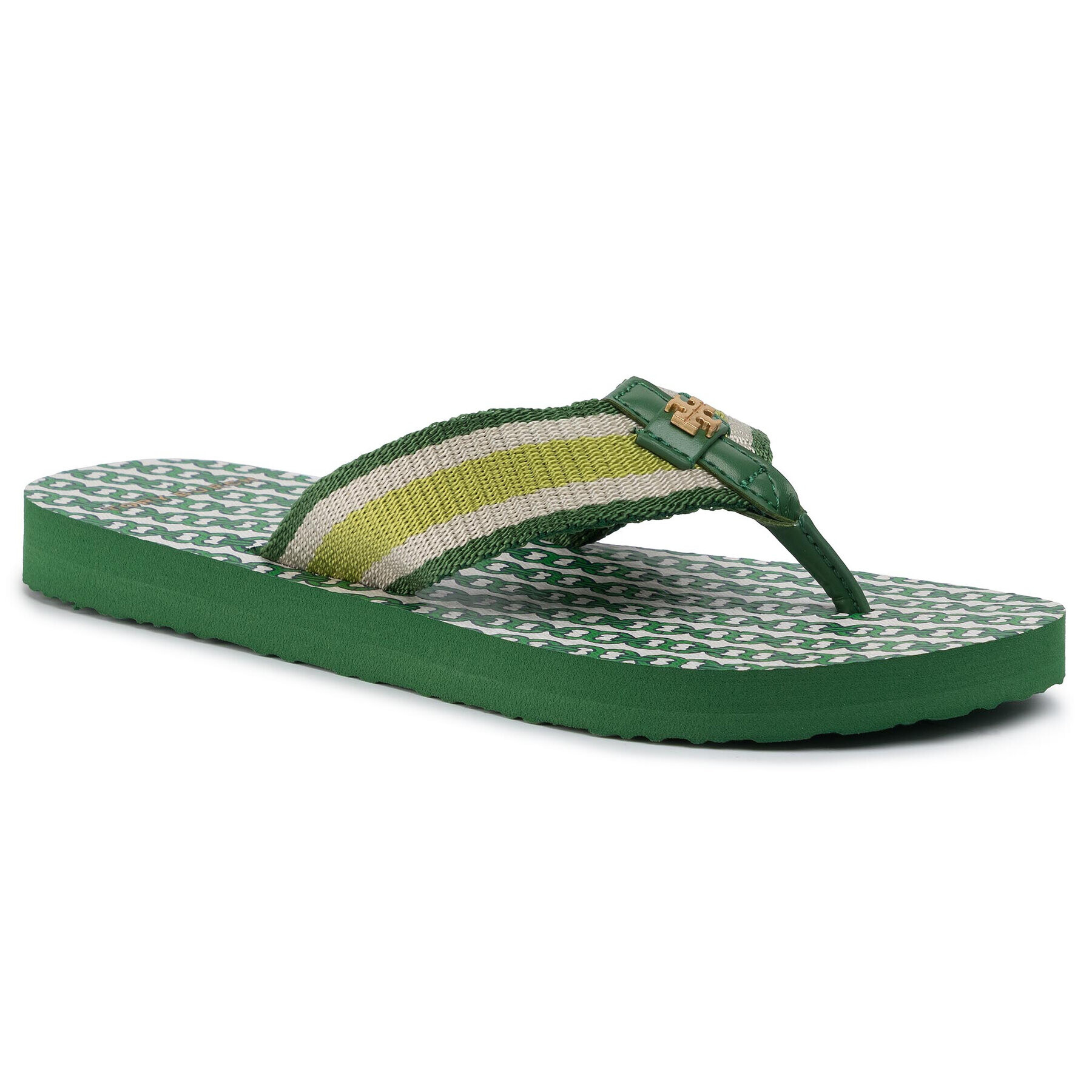 Tory Burch Flip flop Gemini Link Thin Flip Flop 61715 Verde - Pled.ro