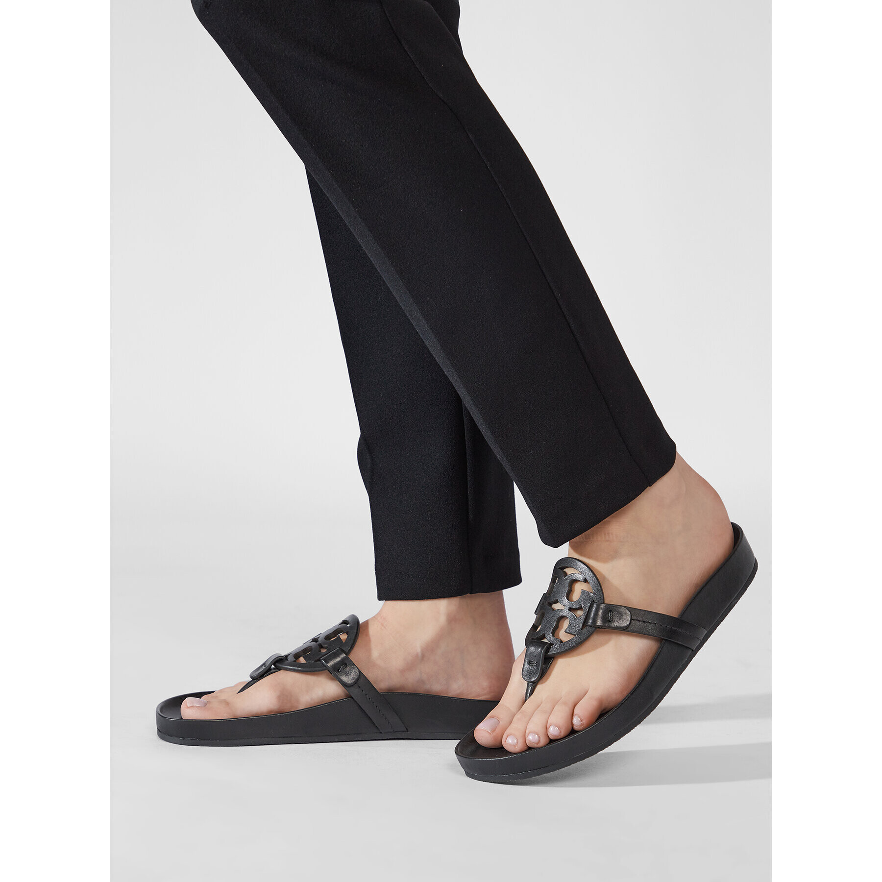 Tory Burch Flip flop Miller Cloud 81032 Negru - Pled.ro